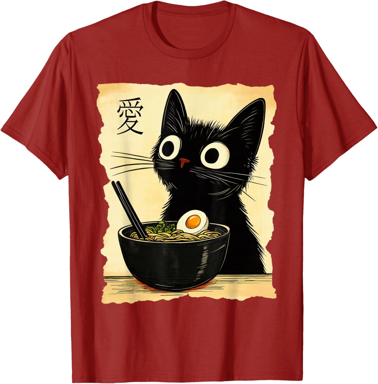 Funny Cat Ramen Graphic Tee Cute Japanese Kawaii Anime Cat T-Shirt - 21