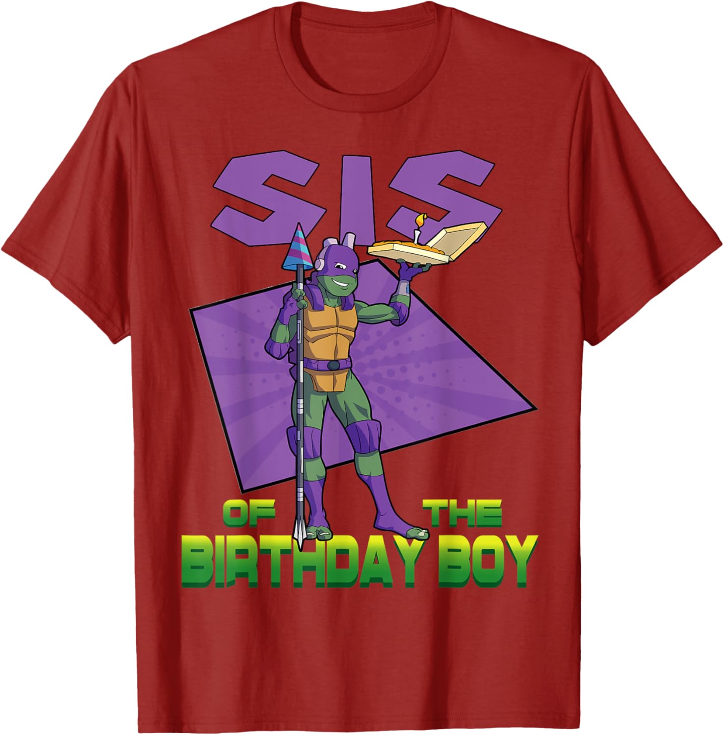 Mademark Teenage Mutant Ninja Turtles Donnie Birthday Pizza Party T-Shirt - 17