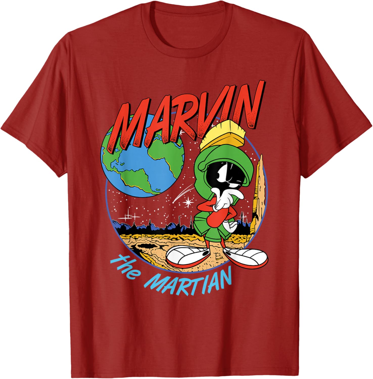 Marvin The Martian Graphic T-Shirt for Space Fans and Cartoon Lovers - 7