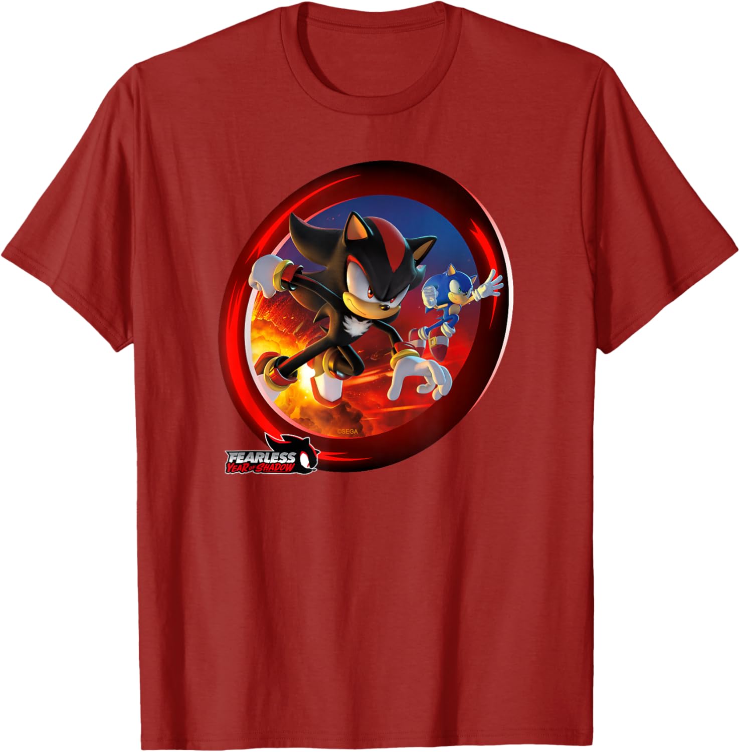 Sonic the Hedgehog Fearless Year of Shadow Graphic T-Shirt for Fans - 16