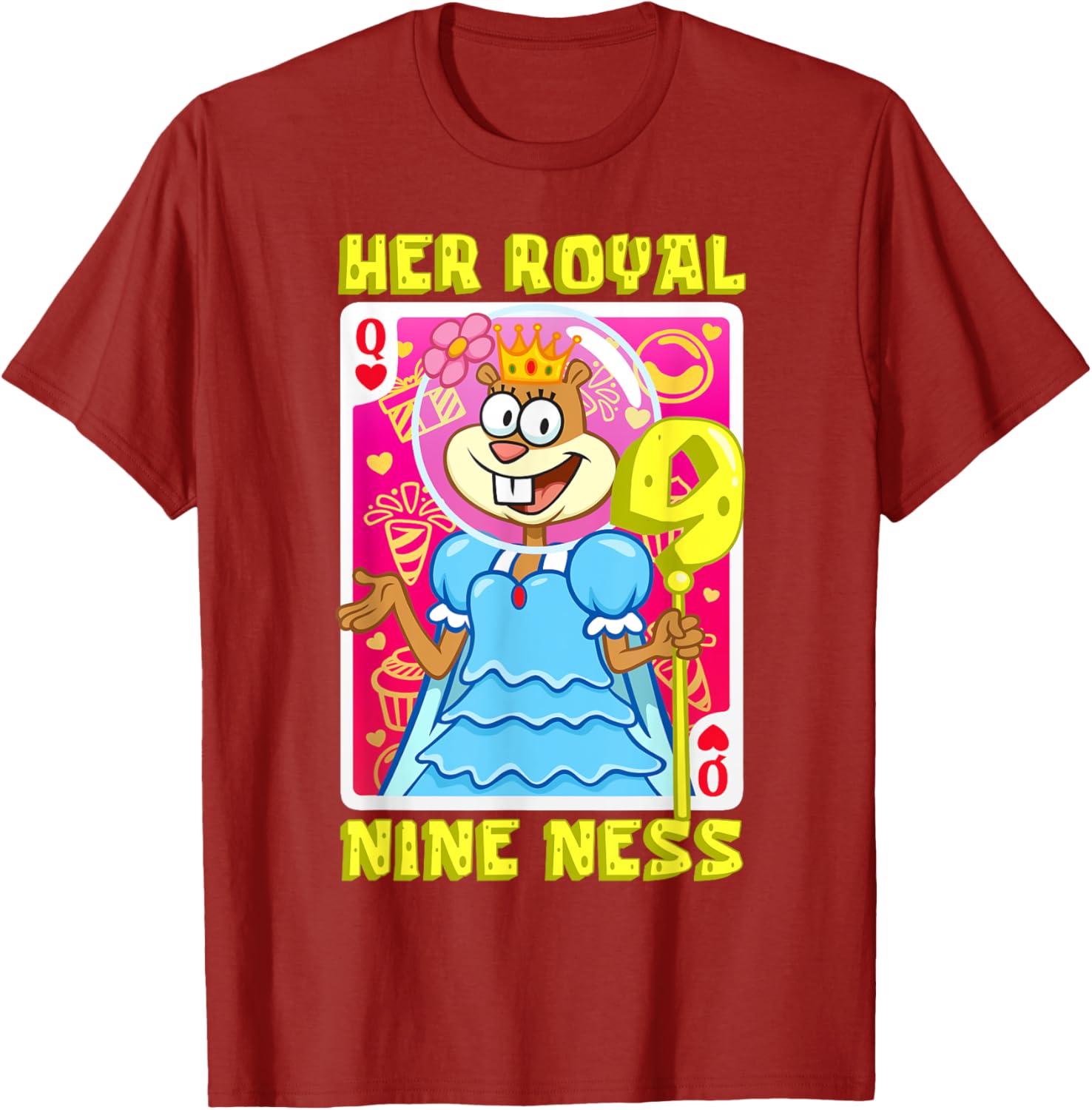 SpongeBob Her Royal Nine-ness Girl 9th Birthday T-Shirt for Kids - 4