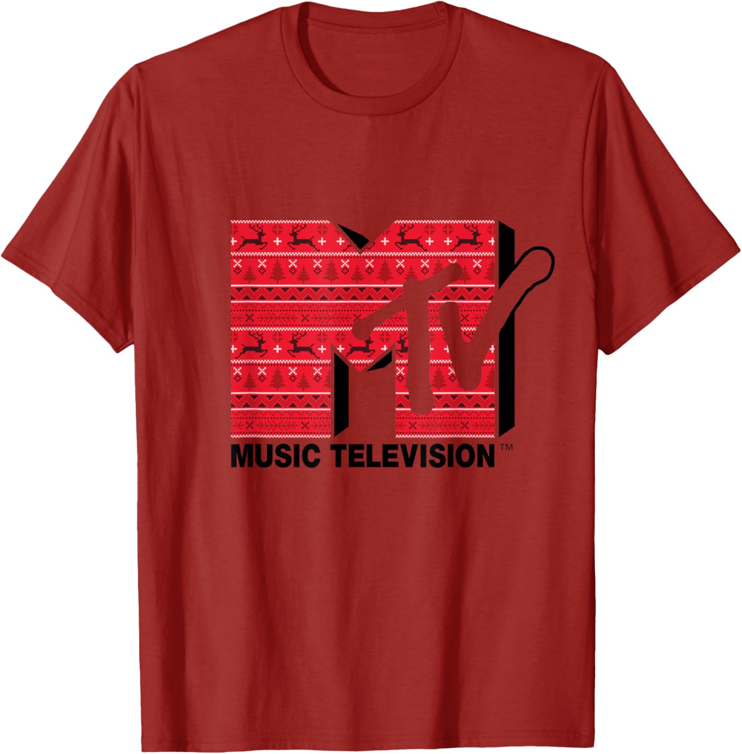 Mademark x MTV Ugly Christmas Style T-Shirt - Festive Retro Logo Wear - 1
