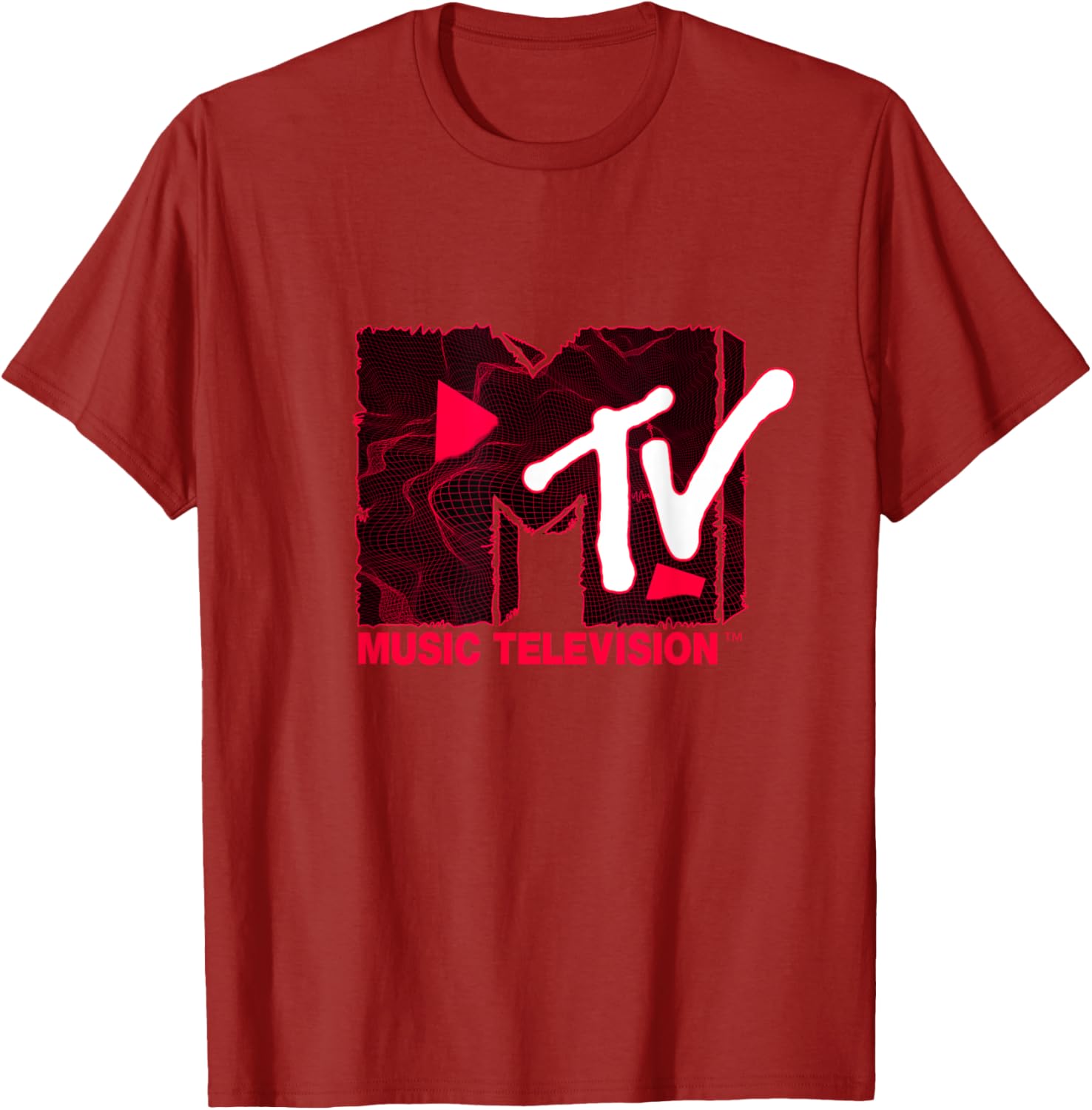 Mademark x MTV Official Logo Red Landscape T-Shirt for Trendy Style - 8