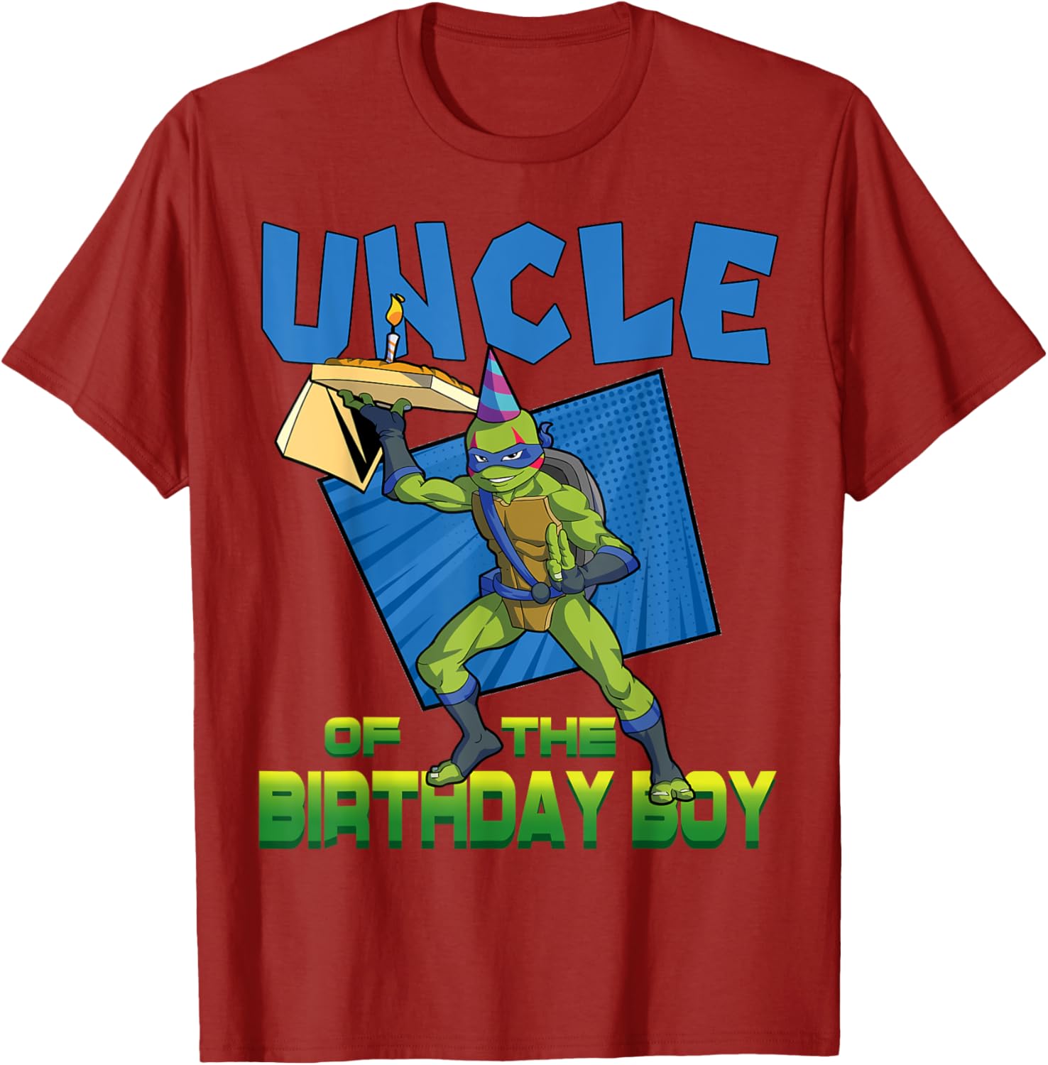 Mademark TMNT Leo Uncle Birthday Pizza Theme Party T-Shirt for Kids - 15