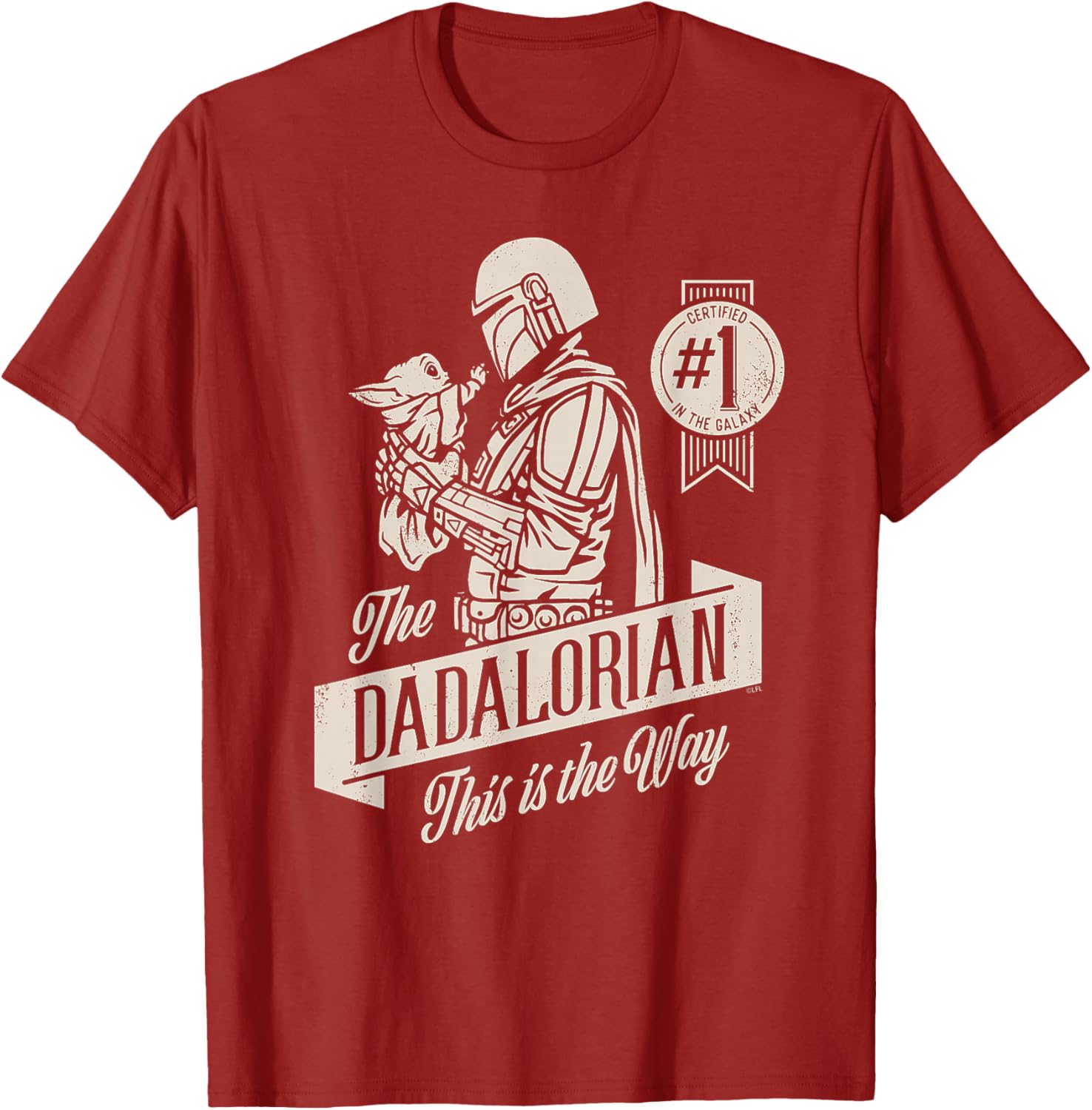 Star Wars Mandalorian Grogu Dadalorian Father's Day T-Shirt for Dads - 7