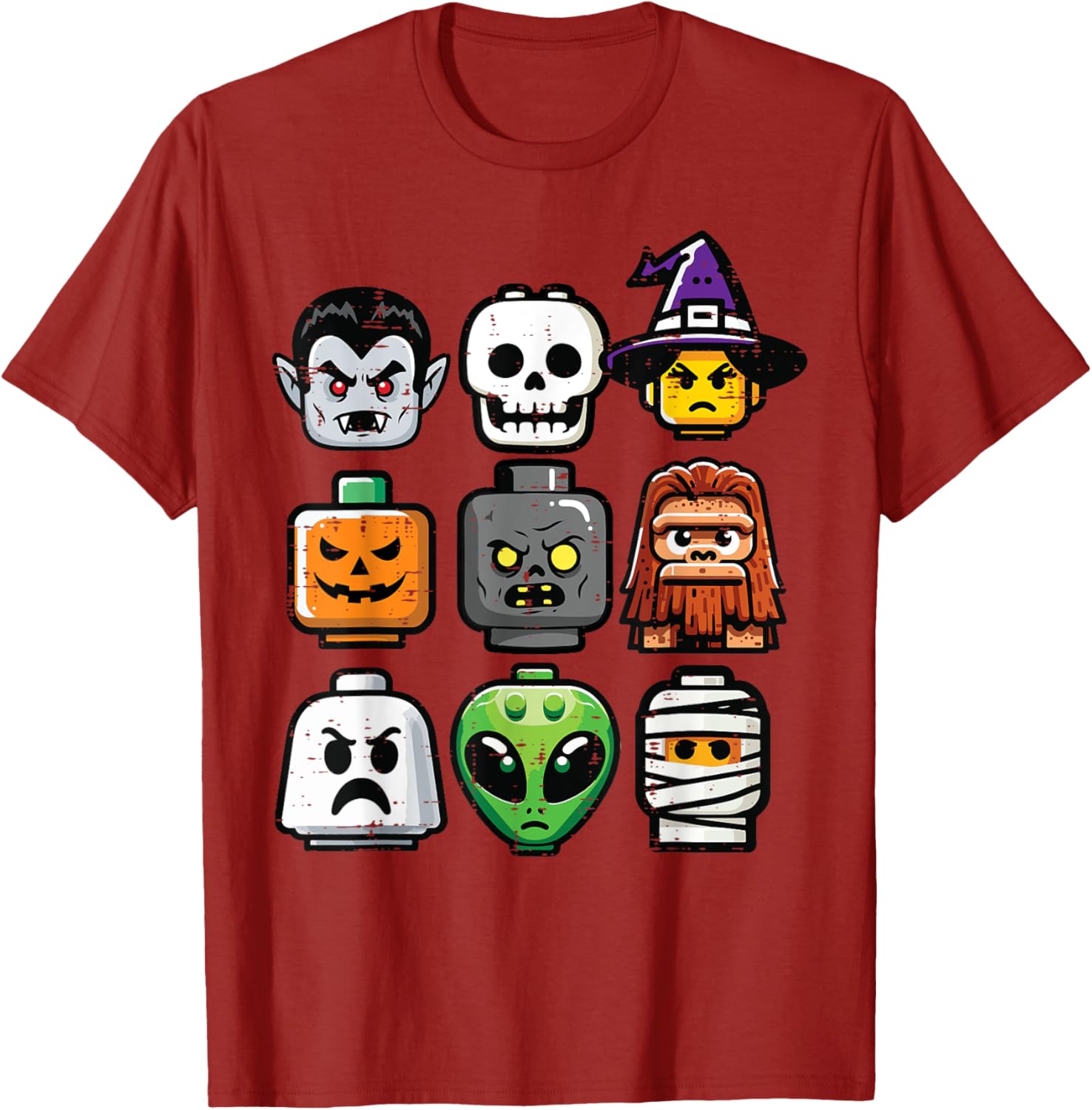 Halloween Pumpkin Ghost Heads T-Shirt for Kids and Boys Costume Fun - 27