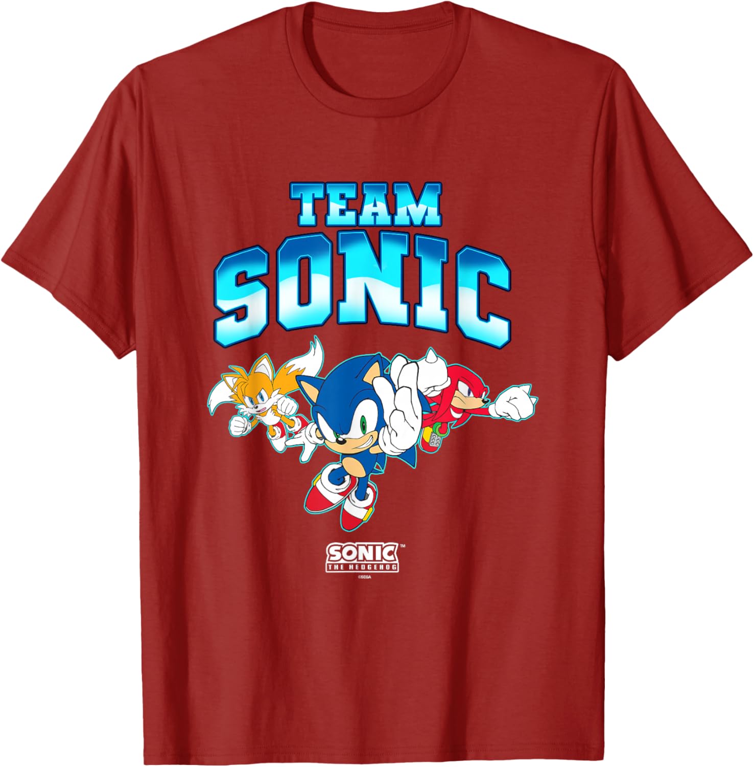 Sonic the Hedgehog Team Sonic Main Trio Epic Group Shot T-Shirt - 11