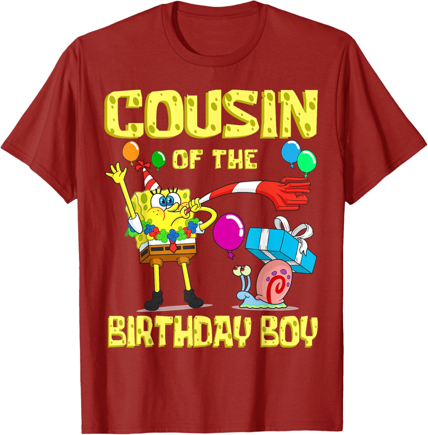 Mademark SpongeBob Cousin of the Birthday Boy Party T-Shirt for Kids - 8
