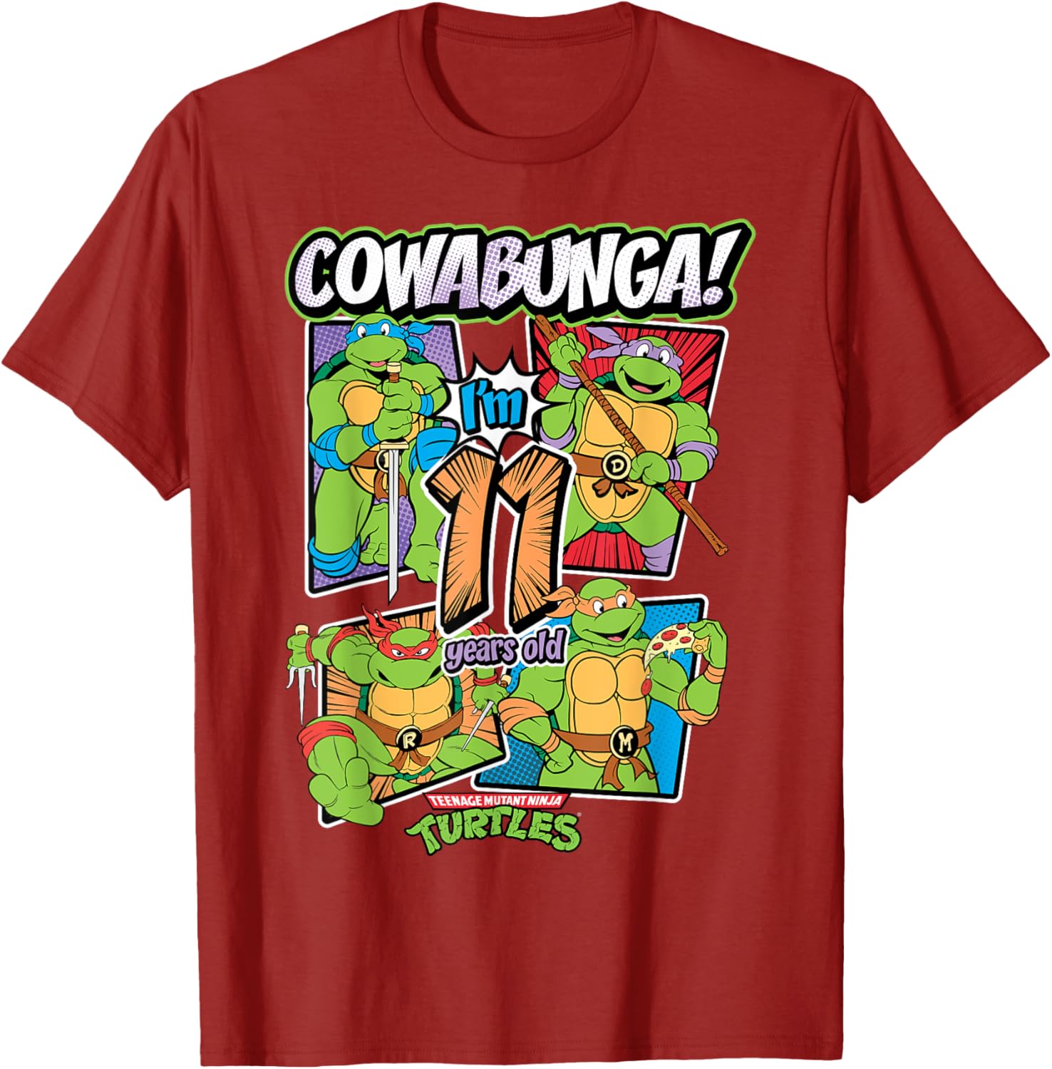 Mademark TMNT Cowabunga I'm 11 Years Old T-Shirt for Kids - 5