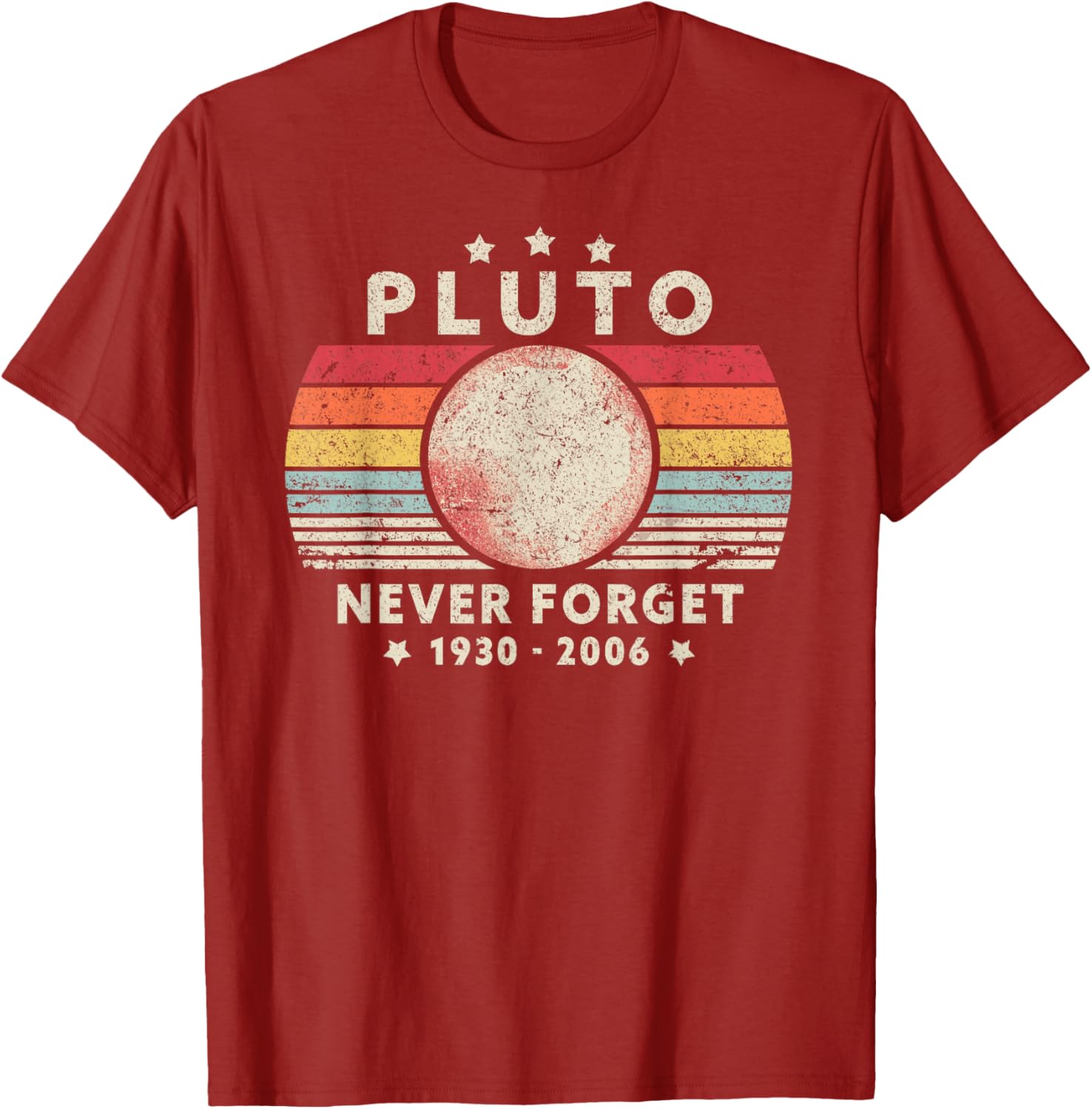 Never Forget Pluto Retro Space Science T-Shirt for Fun Loving Nerds - 12