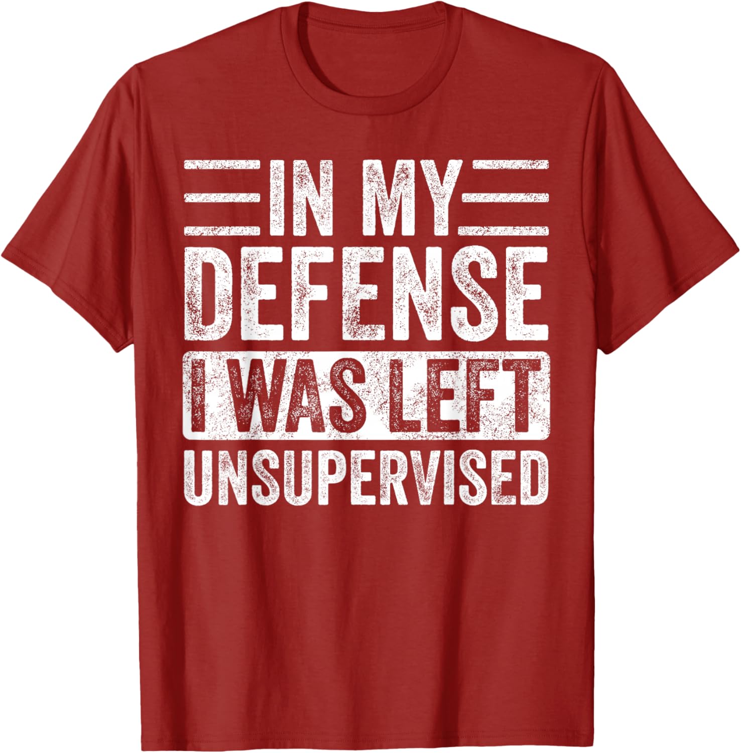 Funny Retro Vintage T-Shirt In My Defense I Was Left Unsupervised - 4