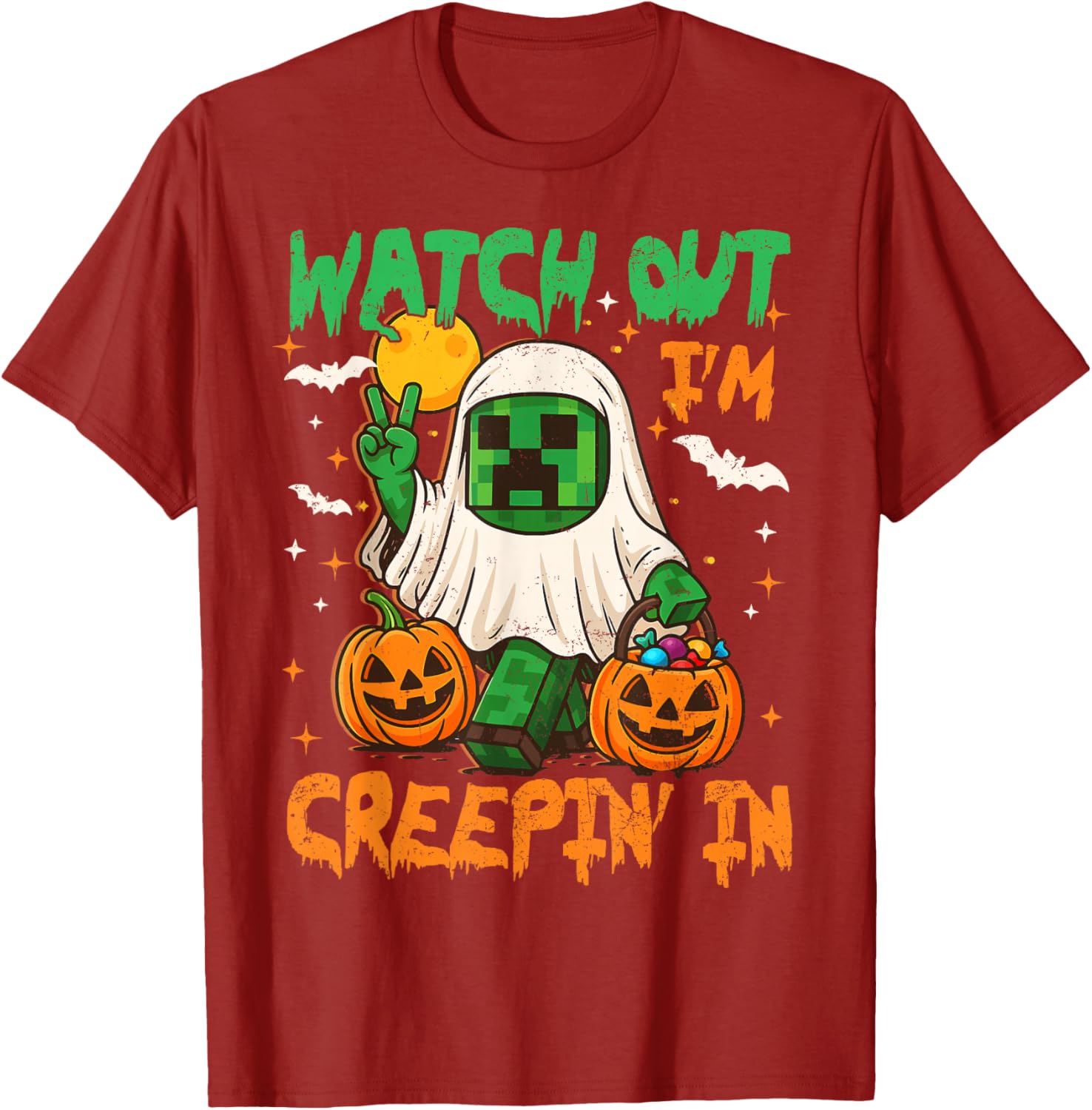 Spooky Pixel Ghost T-Shirt for Boys - Perfect Halloween Costume Fun - 7