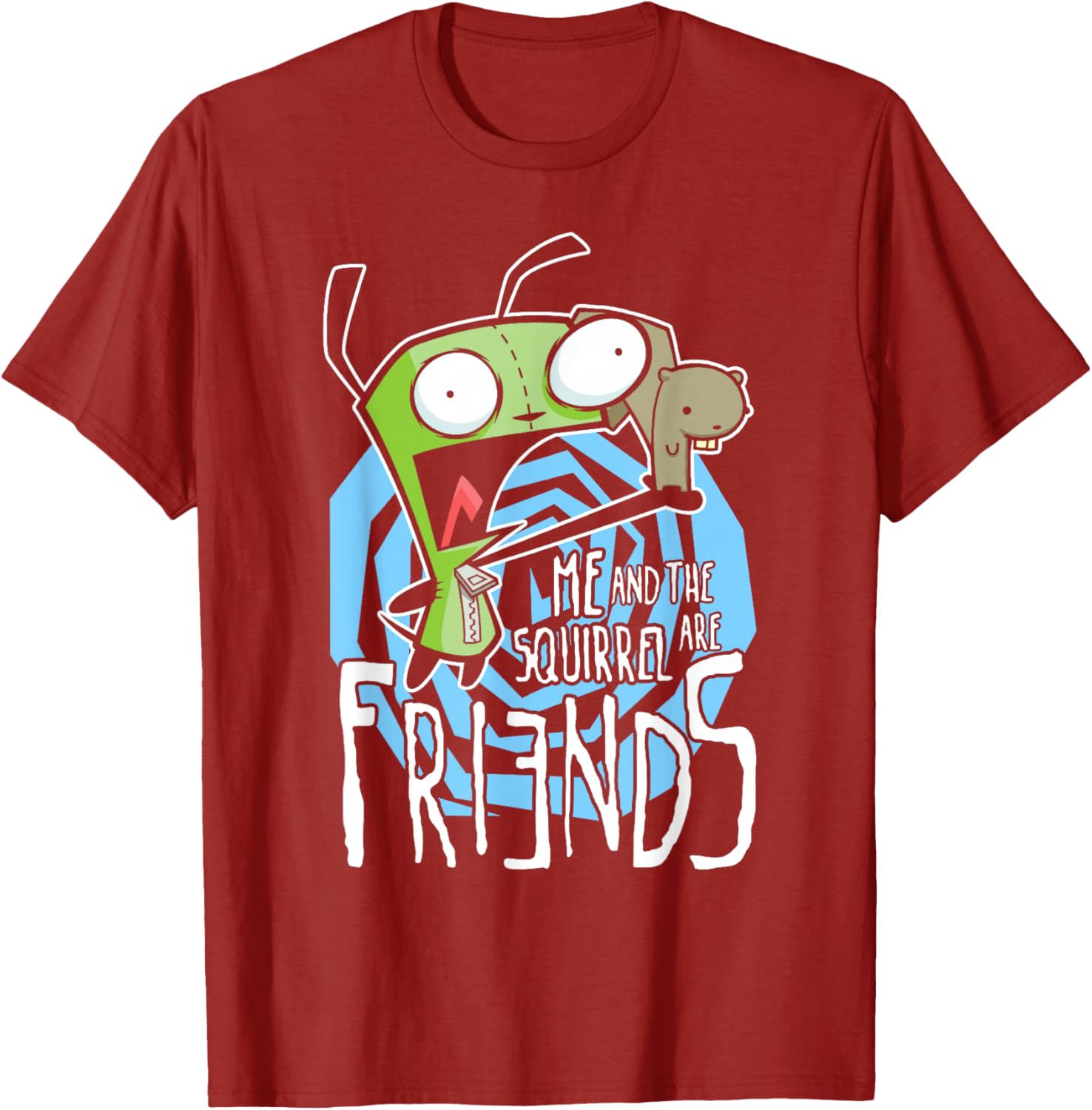 Invader Zim G.I.R Funny Logo T-Shirt with Squirrel Design for Fans - 4