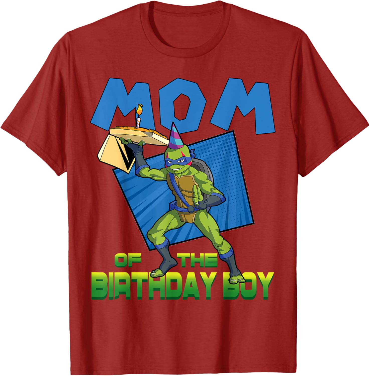 Mademark TMNT Leo Mommy of the Birthday Boy Pizza Party T-Shirt - 17