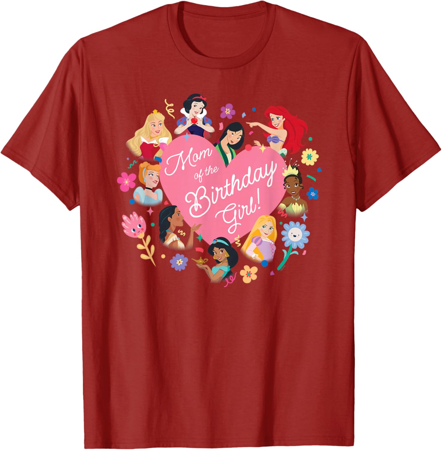 Disney Princess Heart T-Shirt for Birthday Girl's Mom - Cute Gift Idea - 5