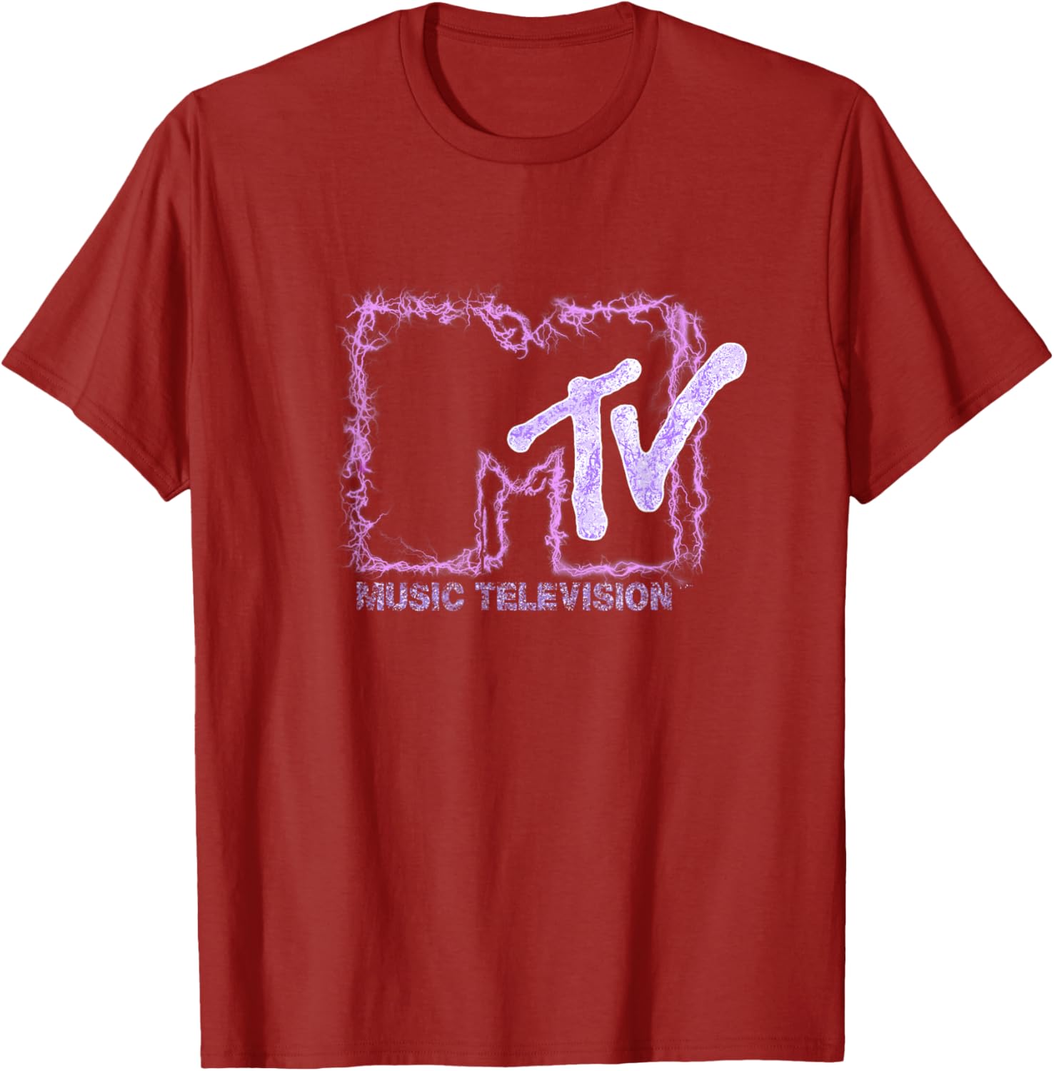 Mademark x MTV Official Logo T-Shirt with Purple Electric Flashes - 4