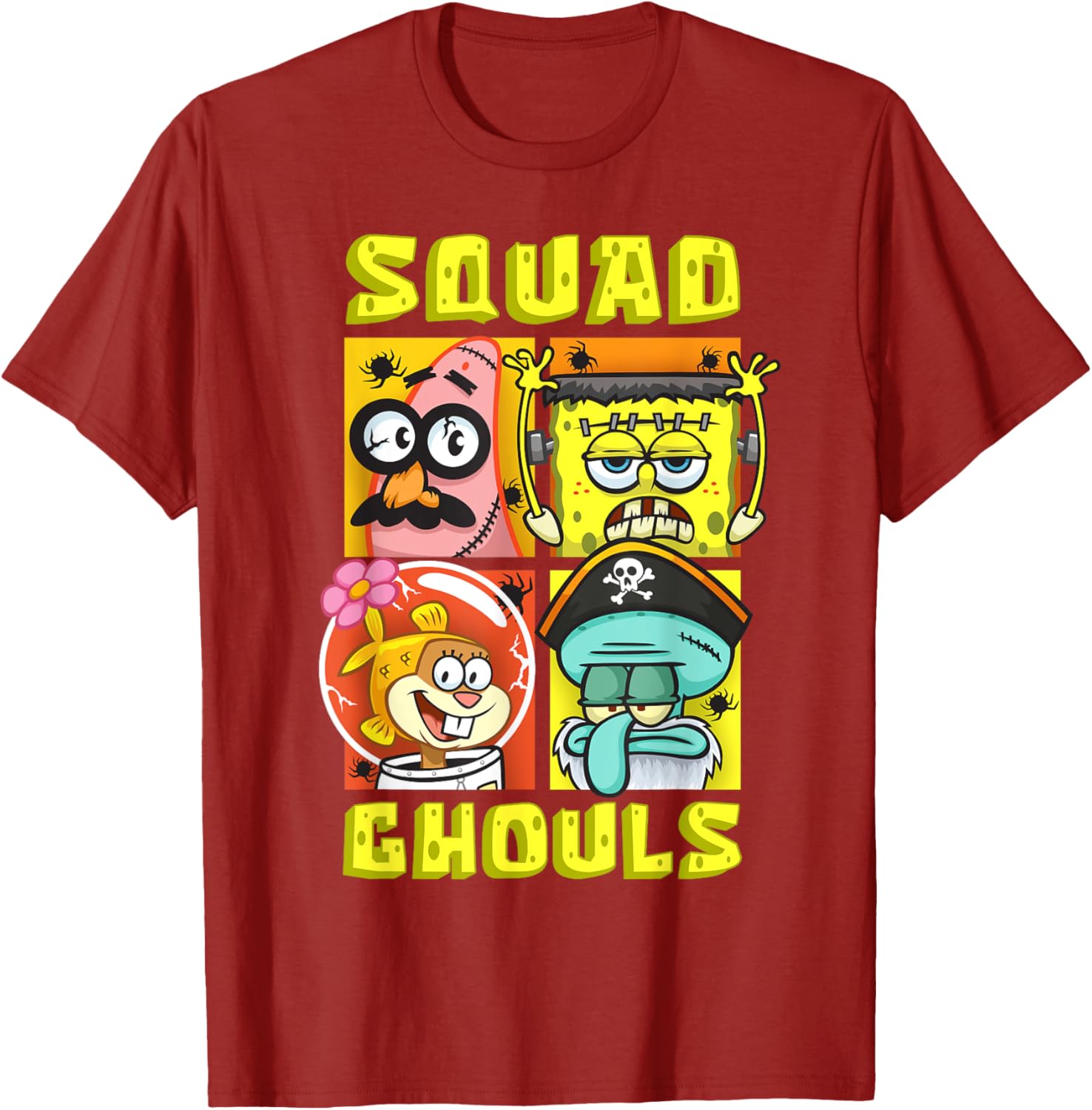 Mademark SpongeBob Halloween Squad T-Shirt with Patrick, Squidward & Sandy - 1