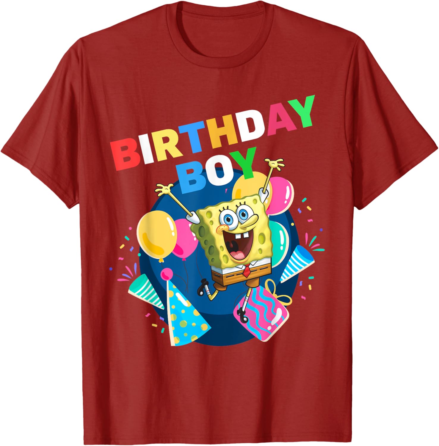Mademark SpongeBob SquarePants Birthday Boy Celebration T-Shirt for Kids - 10