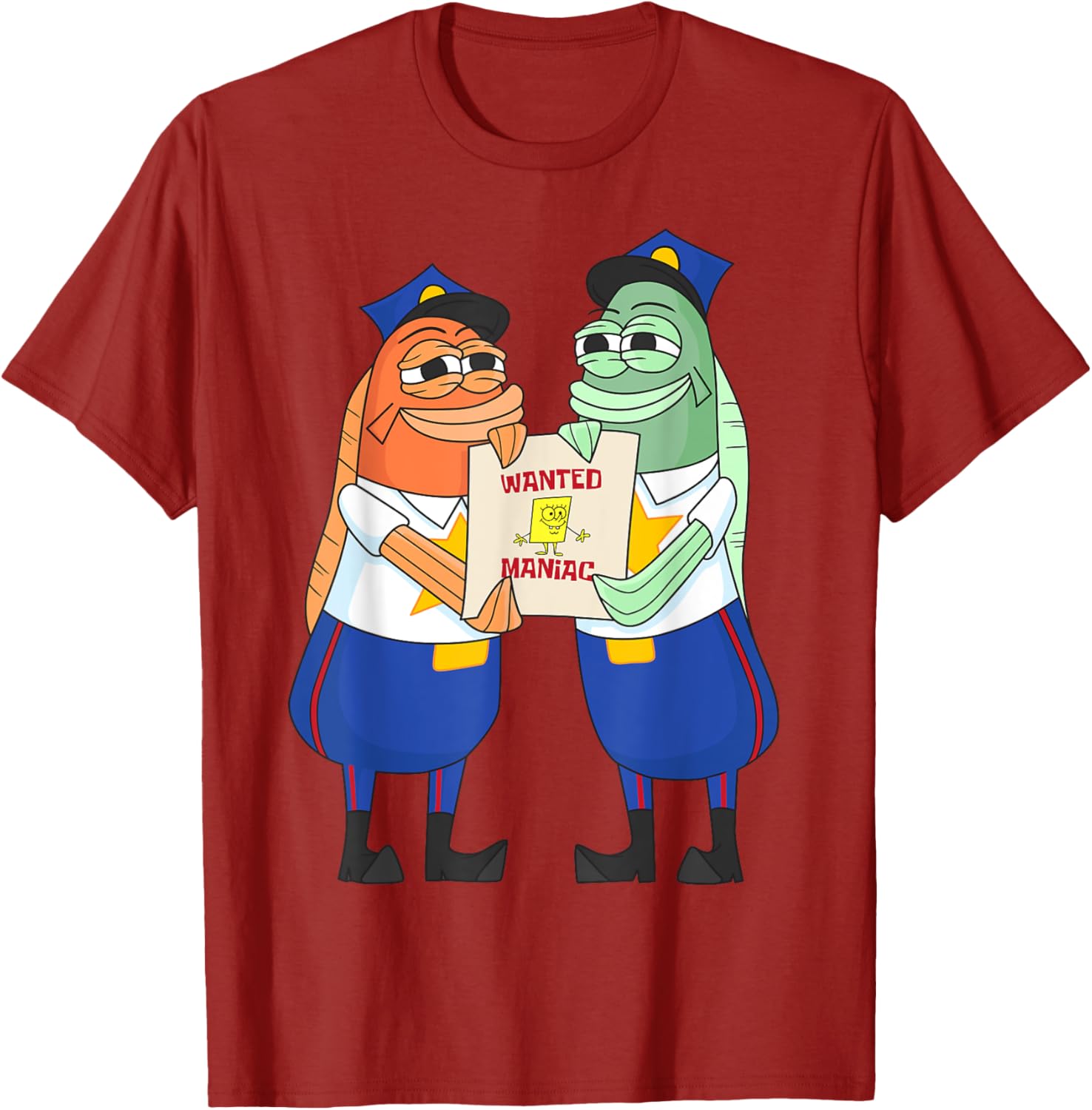 Mademark SpongeBob Wanted Maniac T-Shirt for Fun and Fashion Lovers - 8