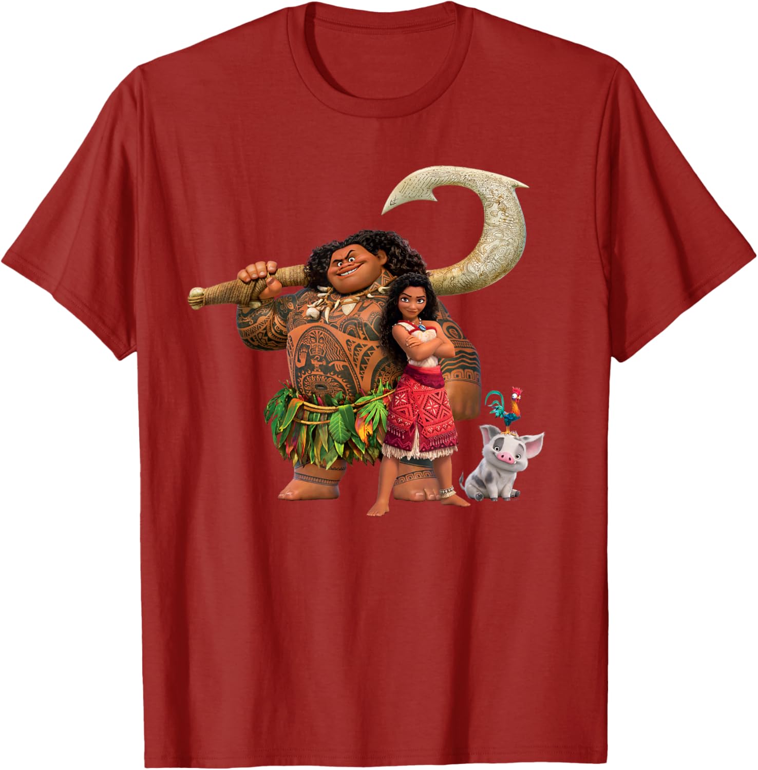 Disney Moana Adventure T-Shirt with Maui Pua Heihei for Kids - 6