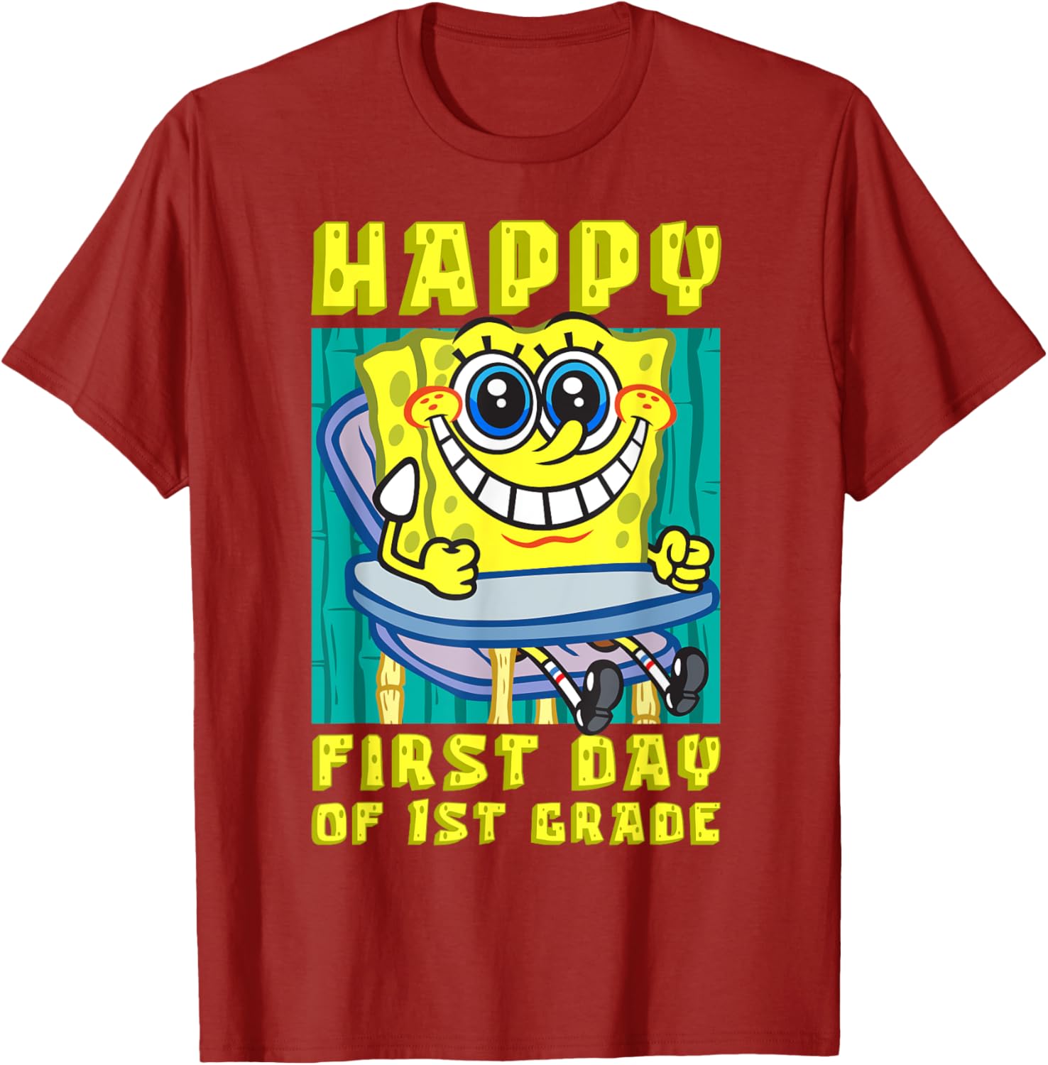 SpongeBob Happy First Day of 1st Grade T-Shirt for Kids - 4