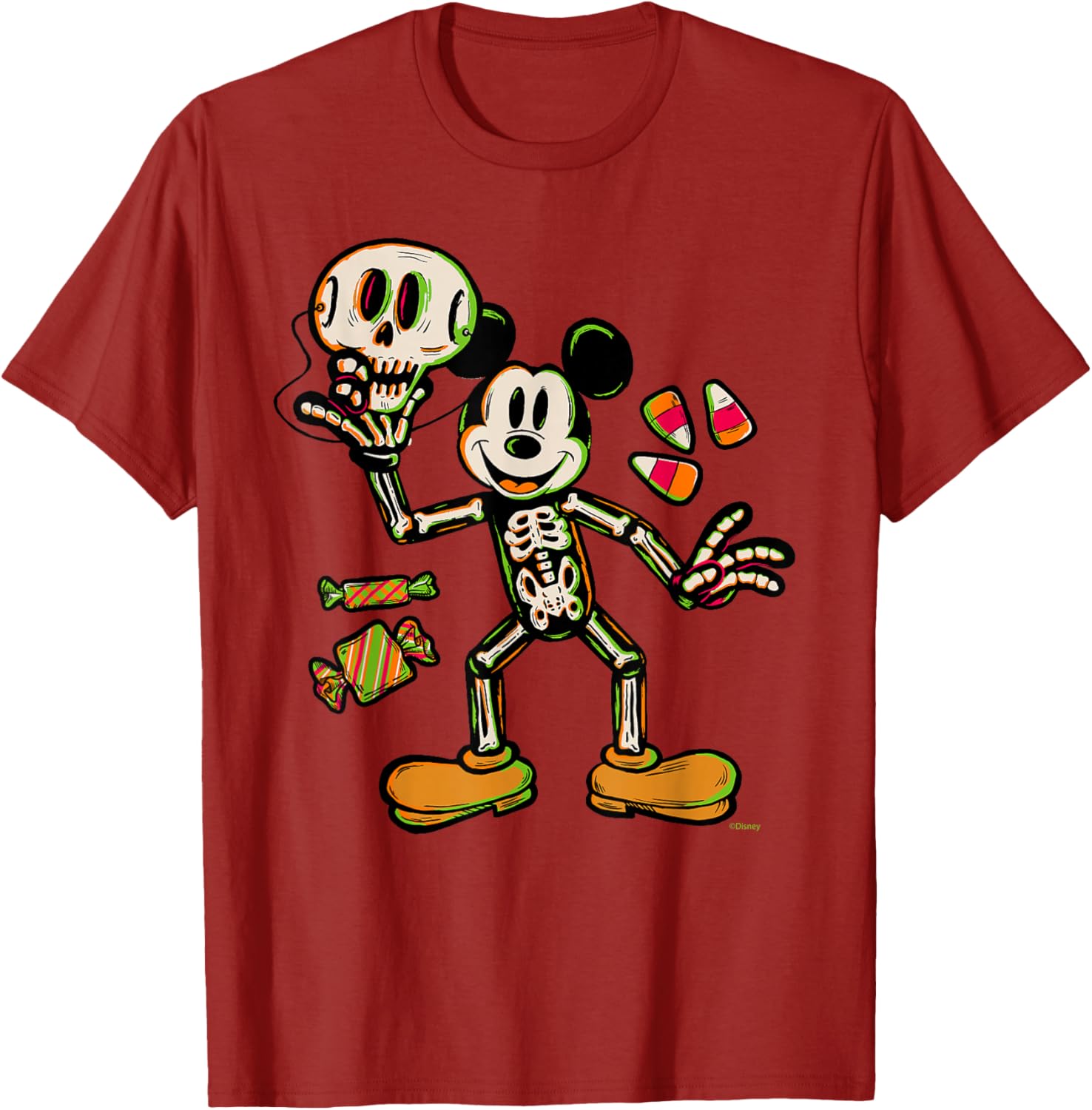 Mickey Mouse Halloween Trick or Treat Skeleton Costume T-Shirt for Kids - 12