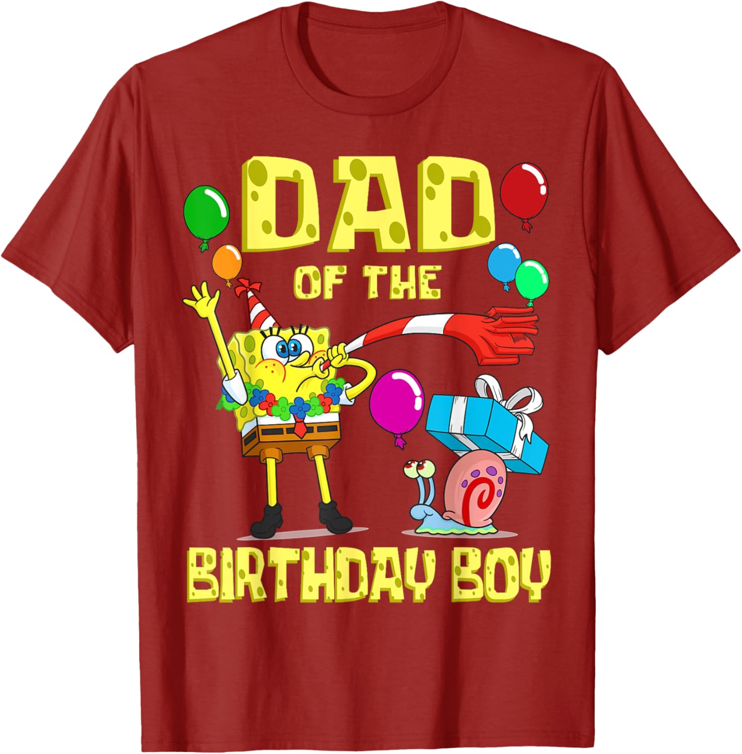 SpongeBob Daddy of the Birthday Boy Theme T-Shirt for Fun Parties - 2