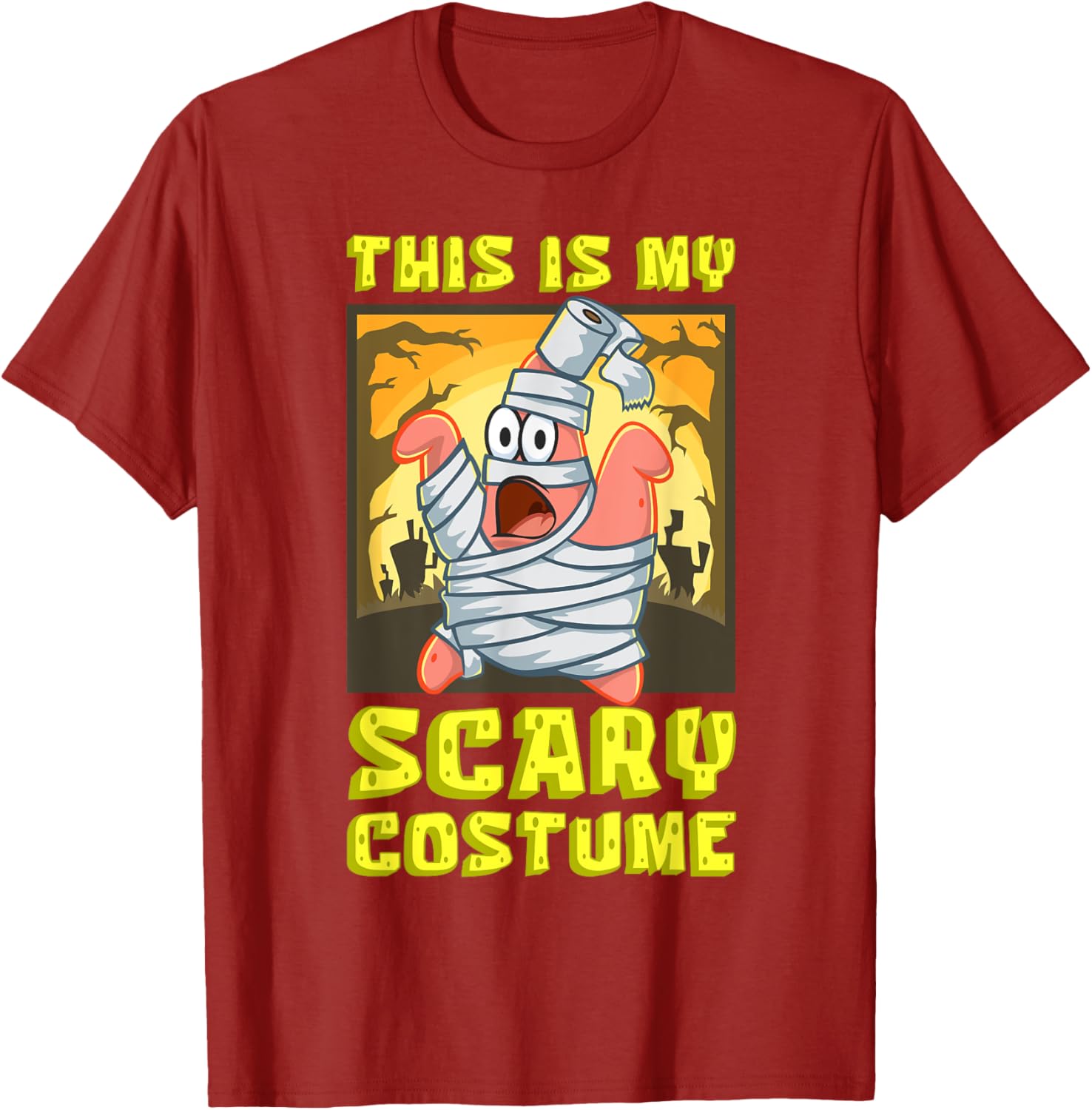 Mademark SpongeBob Halloween Patrick Mummy T-Shirt Fun Costume Apparel - 10
