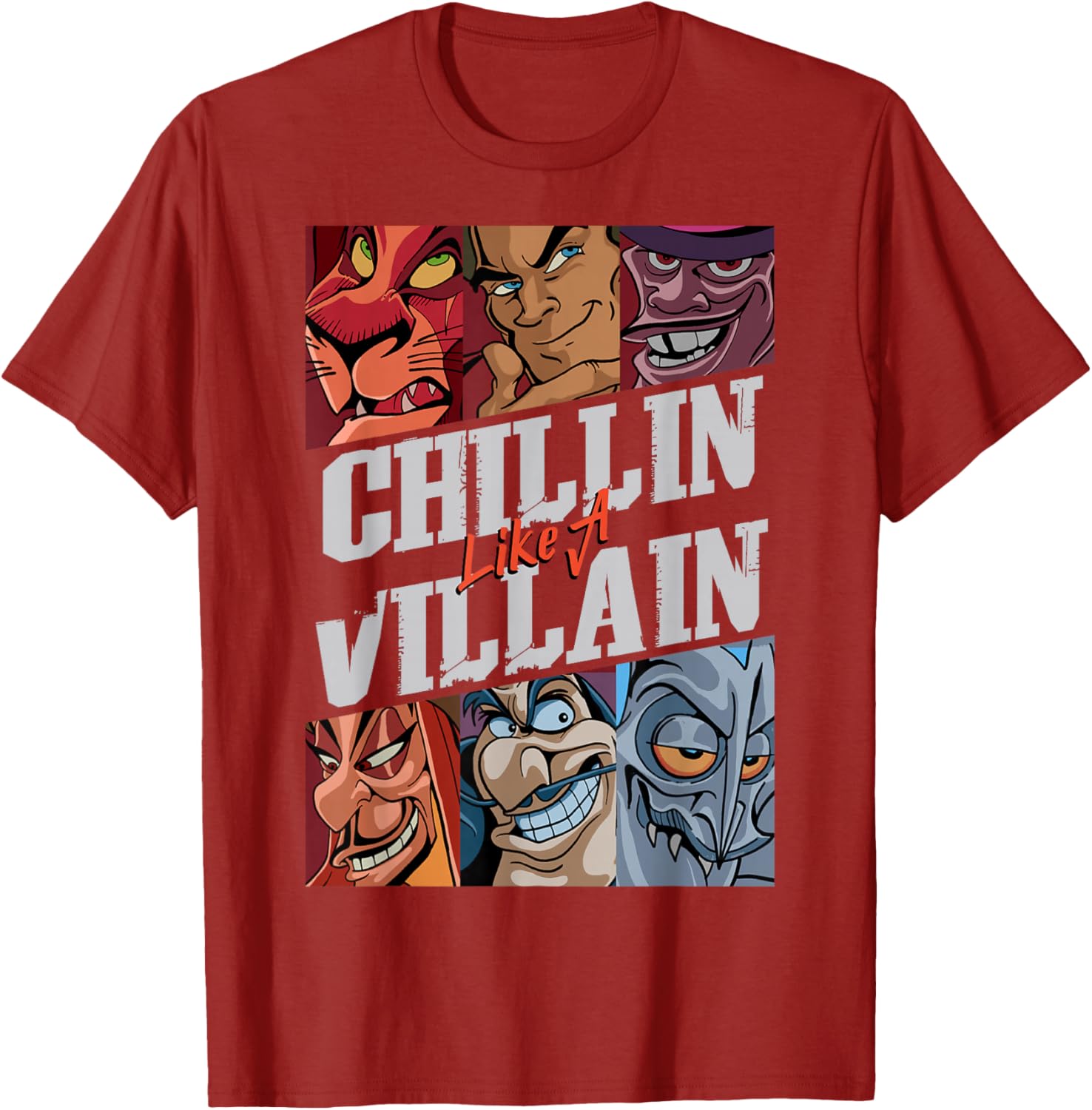 Disney Villains Chillin Like A Villain Group Portrait T-Shirt for Fans - 1