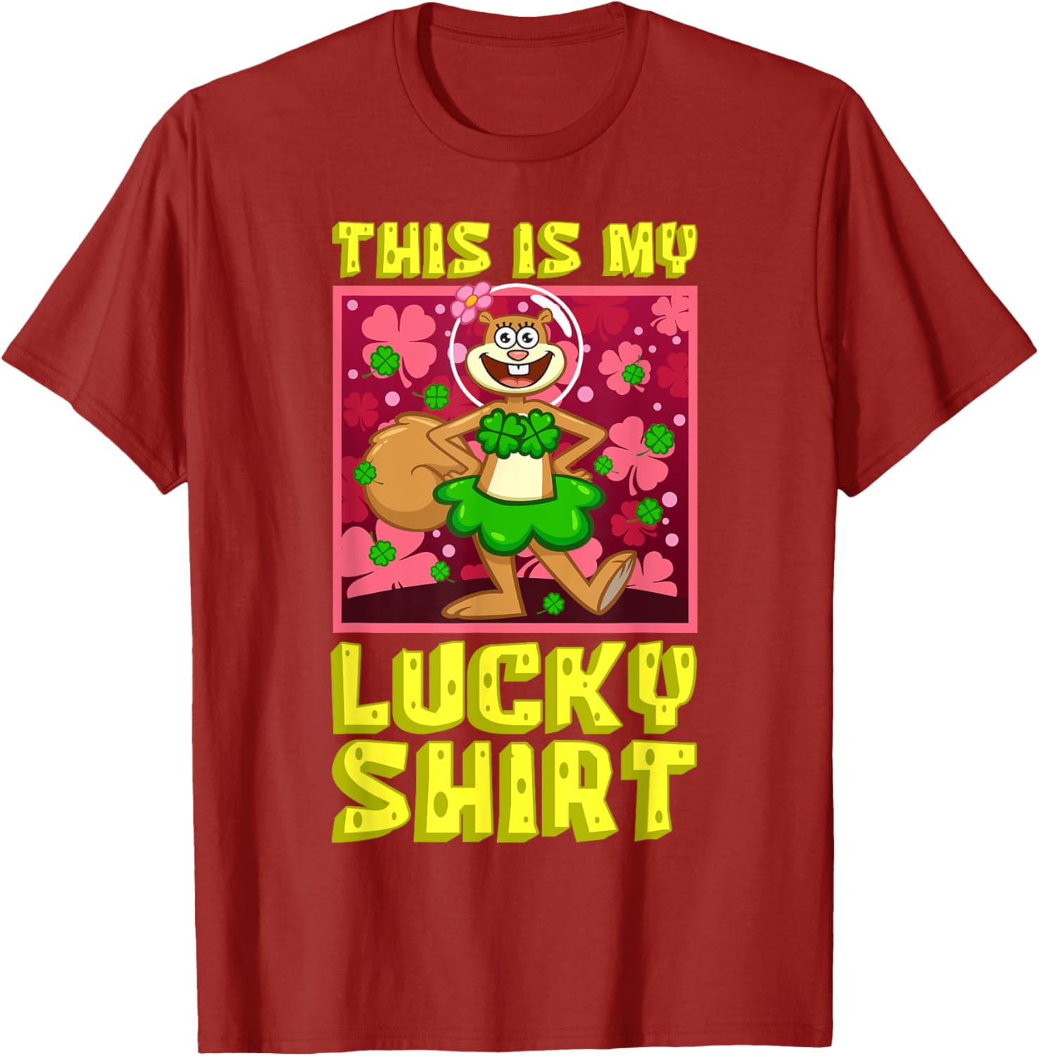 Mademark SpongeBob SquarePants Sandy Lucky St Patrick's Day T-Shirt - 4