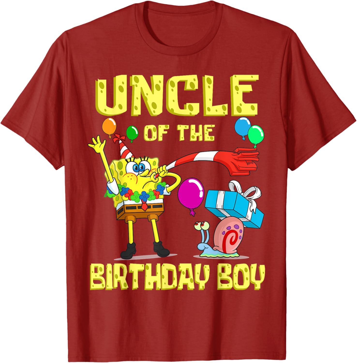 Mademark x SpongeBob SquarePants Birthday Party Uncle T-Shirt for Kids - 8