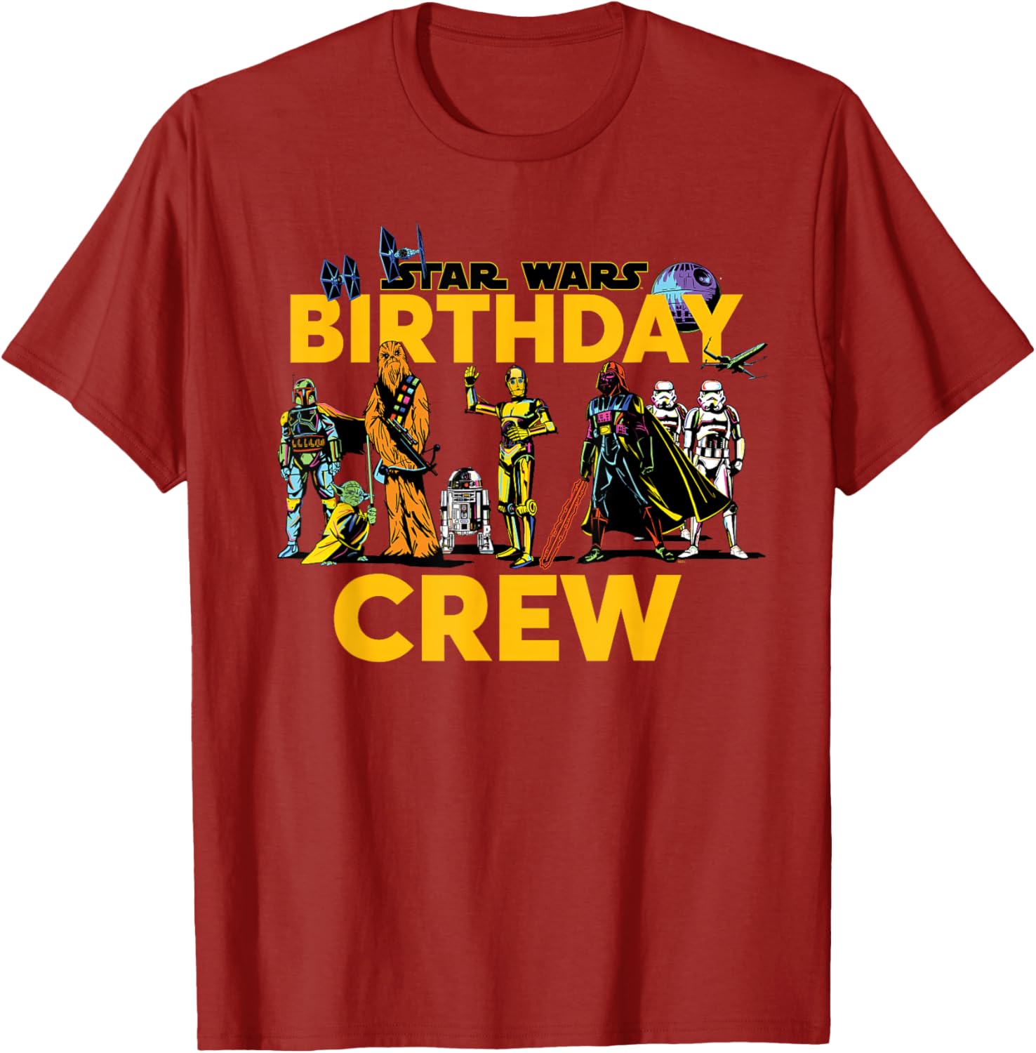 Star Wars Birthday Crew Matching T-Shirt for Classic Characters Fans - 17
