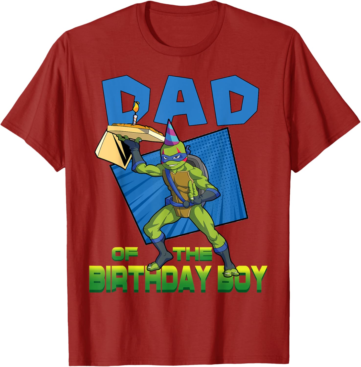Leo Daddy of the Birthday Boy Pizza Theme T-Shirt for Ninja Turtles Fans - 3