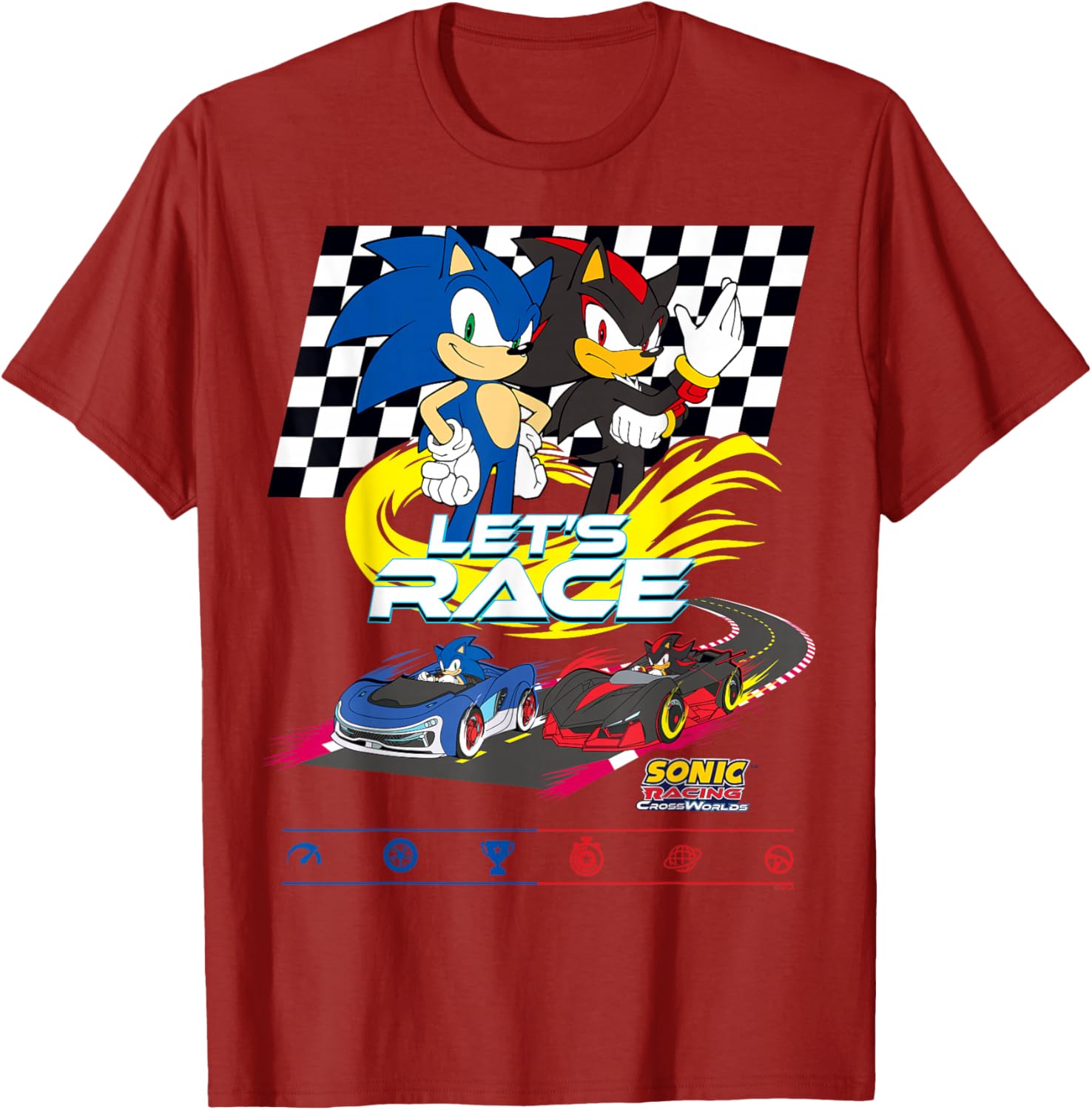 Sonic Racing CrossWorlds T-Shirt Sonic vs Shadow Race Day Apparel - 2