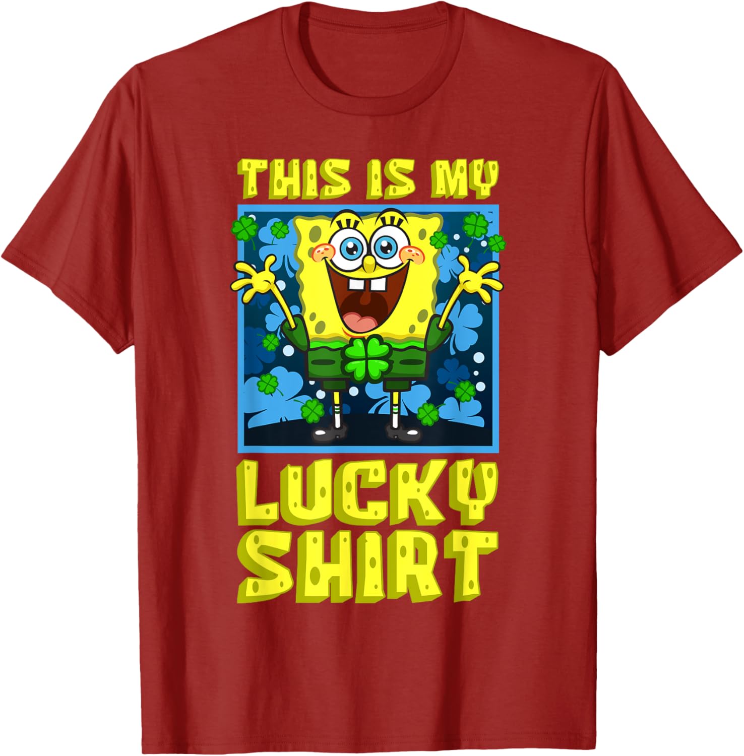 Mademark SpongeBob Lucky Shirt St Patrick's Day Clover Fun T-Shirt - 12