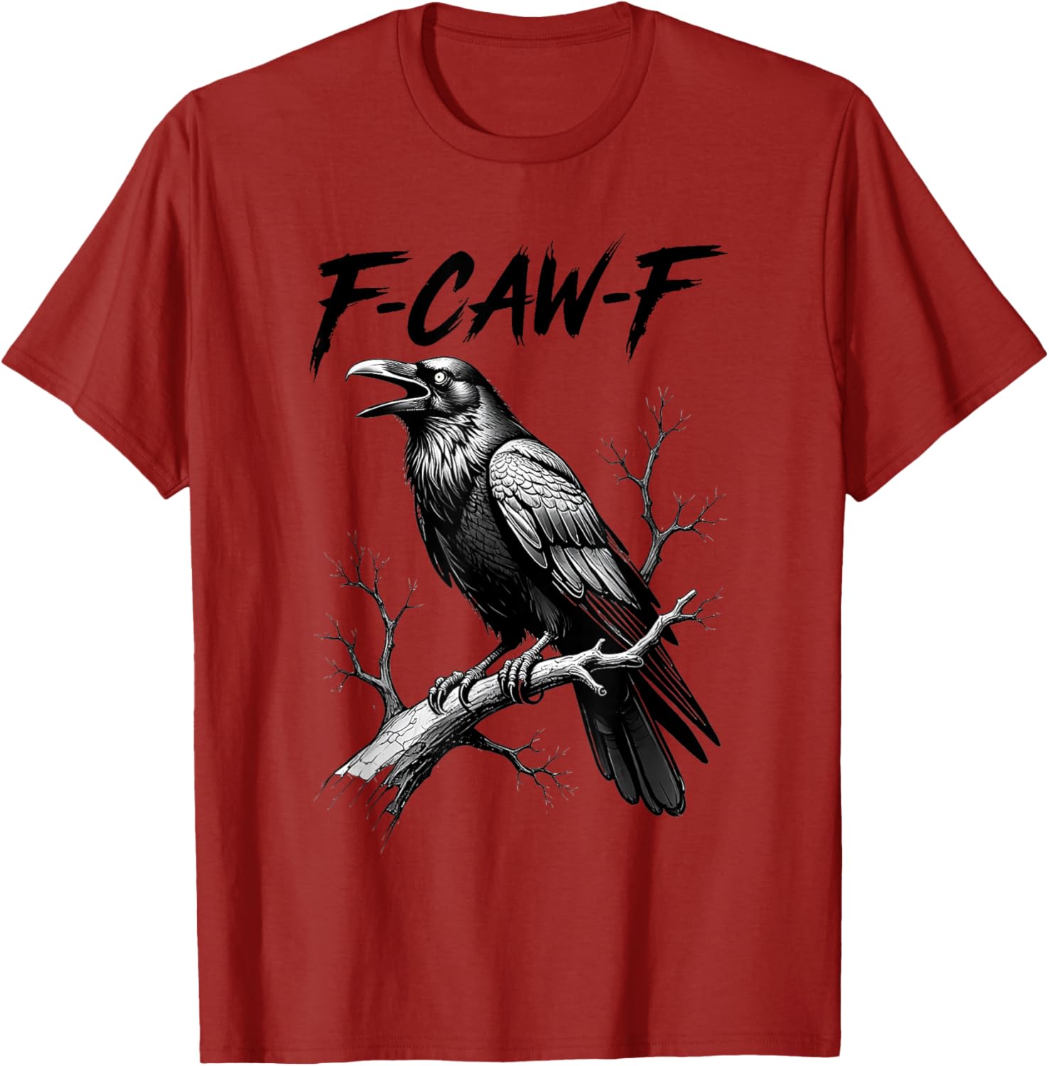 Funny Black Crow Lover T-Shirt - Dark Humor Black Bird Design - 12