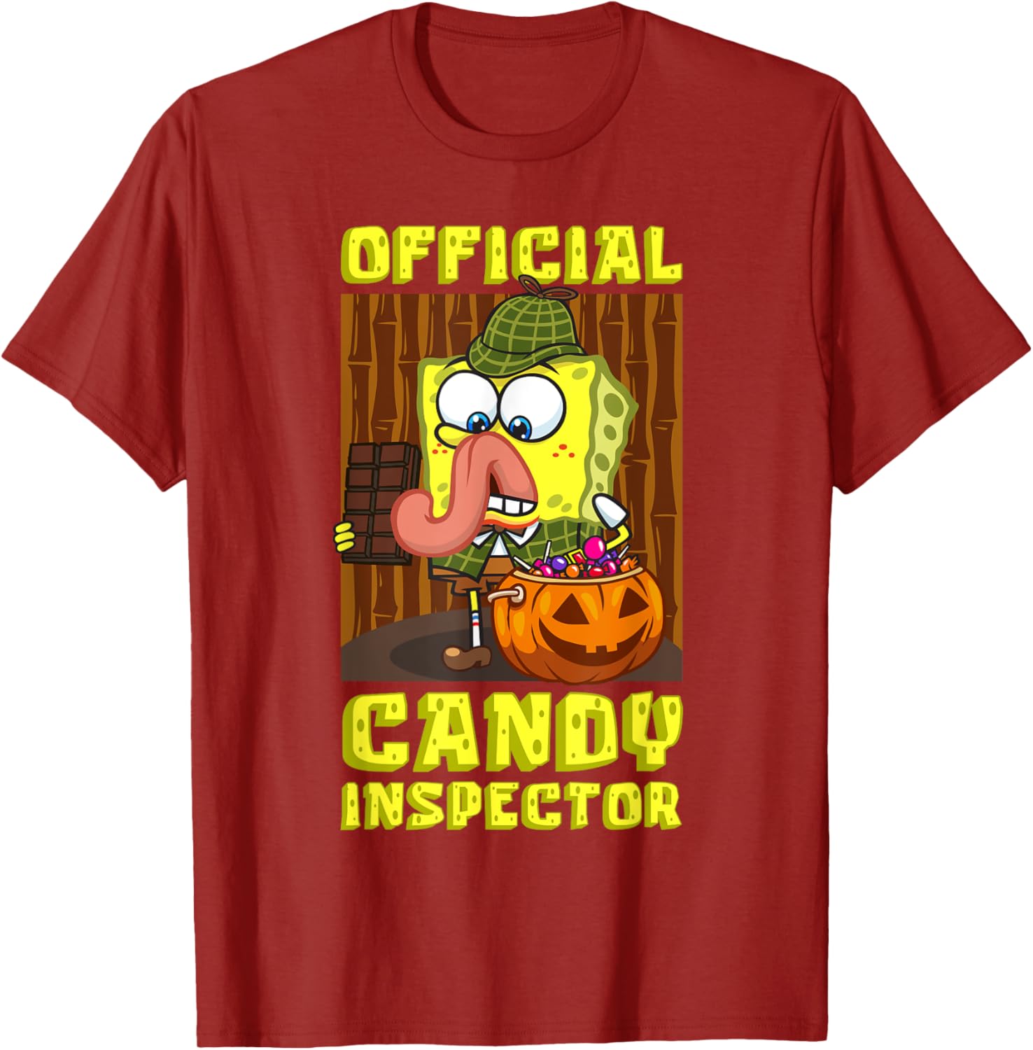 Mademark SpongeBob SquarePants Halloween Candy Inspector Fun T-Shirt - 3