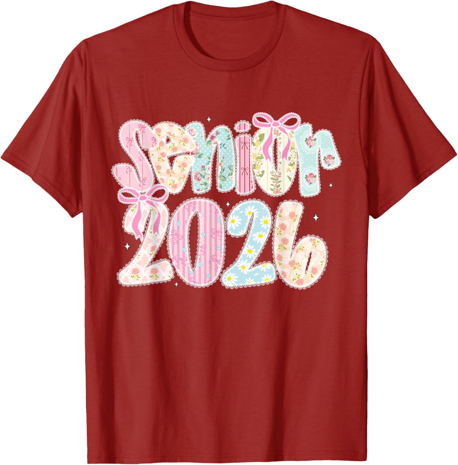 Coquette Lace Floral Pastel Graduation T-Shirt for Senior 2026 - 24