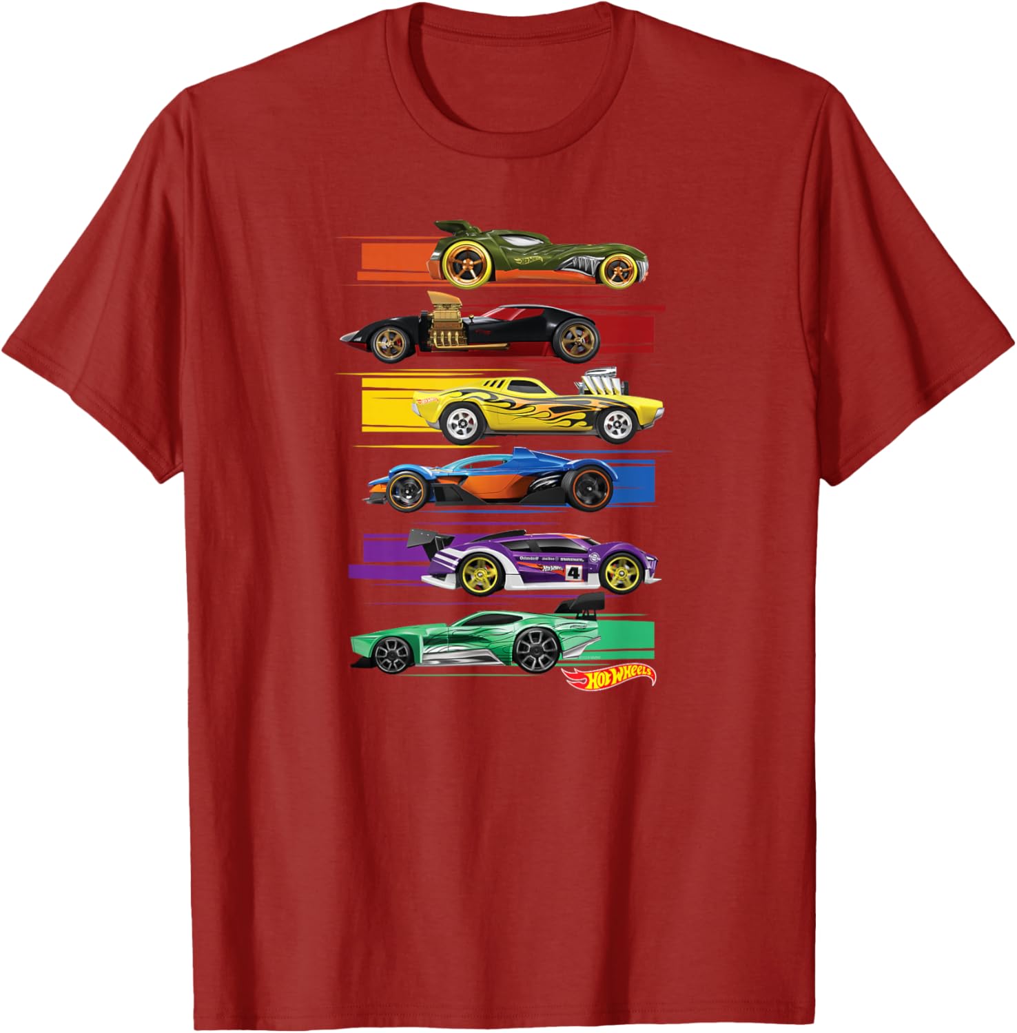 Hot Wheels Multi Car T-Shirt for Kids and Adults - Fun Racing Apparel - 5