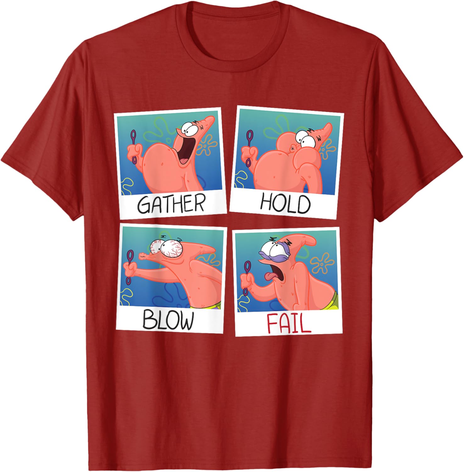 Mademark x SpongeBob SquarePants Patrick Bubble Blowing T-Shirt for Kids - 4