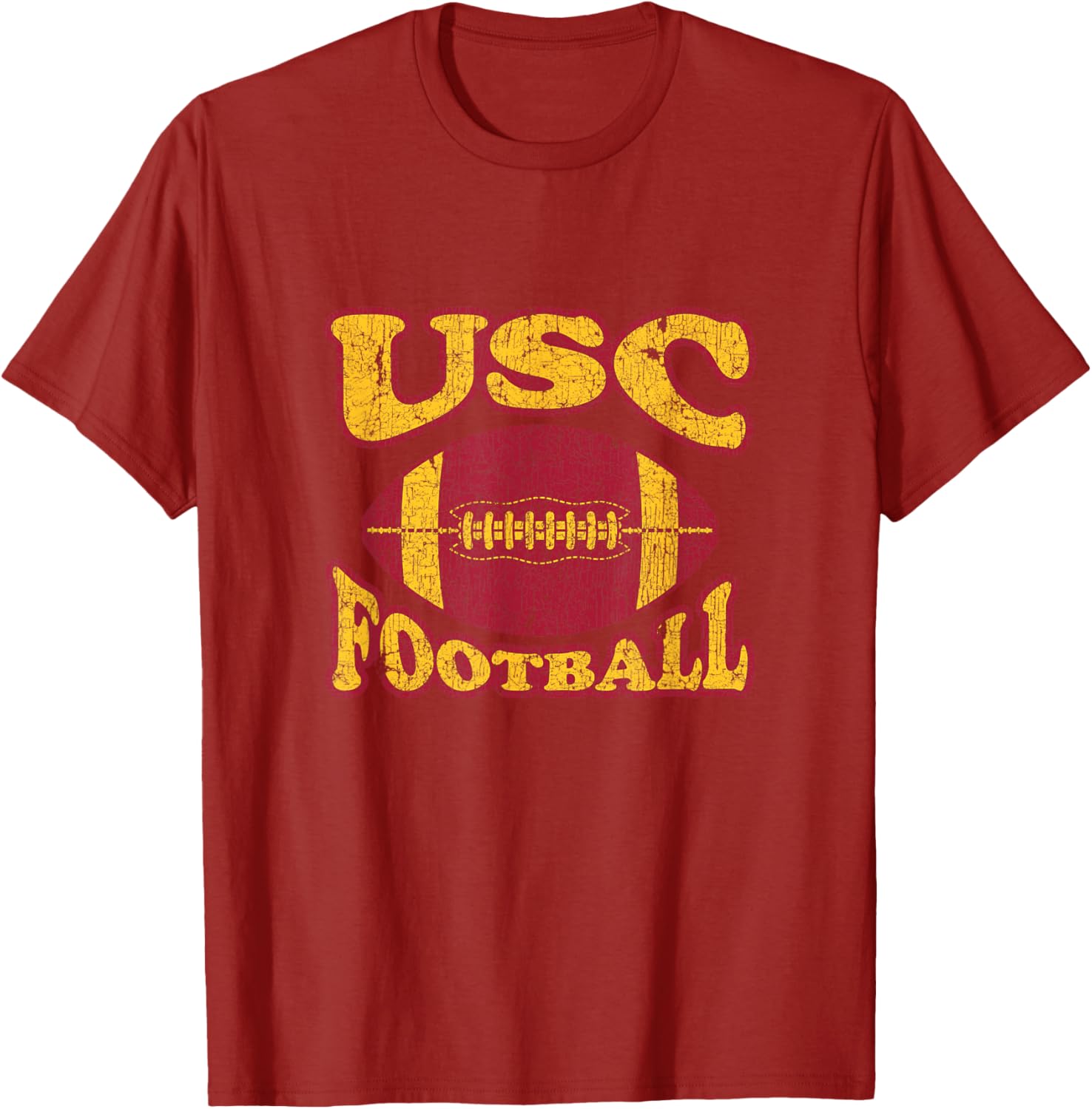USC Trojans Distressed Retro Style Football T-Shirt for Fans - 18