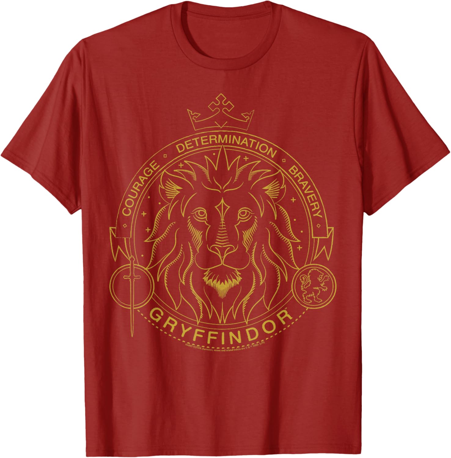 Harry Potter Gryffindor Lion Symbol Line Art T-Shirt for Fans - 5