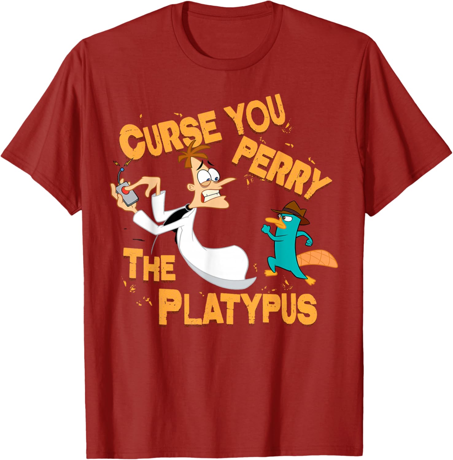 Disney Phineas and Ferb Curse You Graphic T-Shirt for Fun Fans - 3