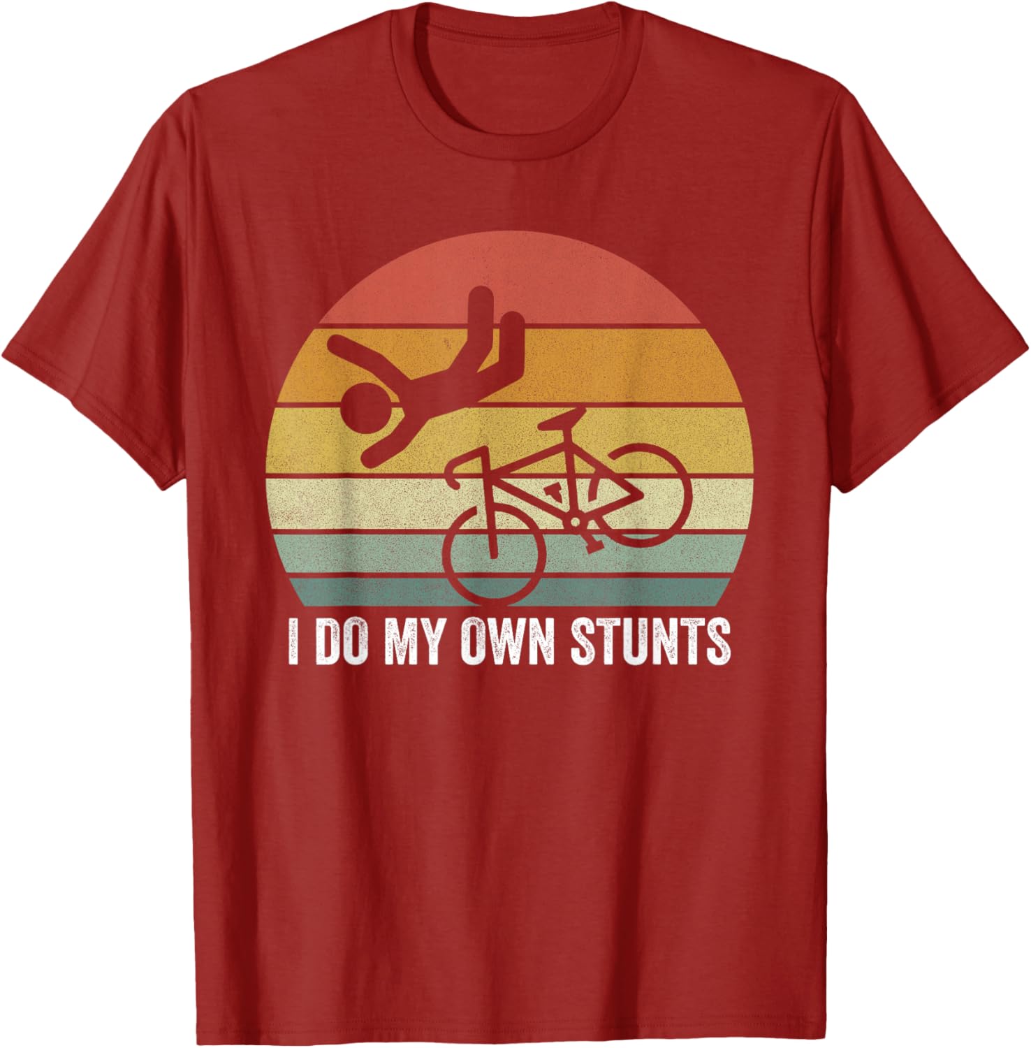 Vintage Retro I Do My Own Stunts Shirt for Bike Lovers - Fun T-Shirt - 1
