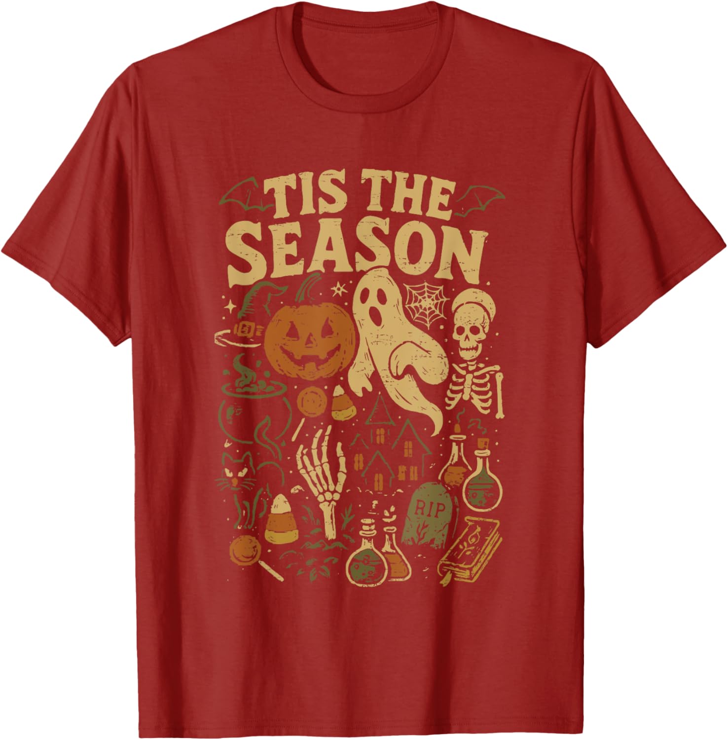 Spooky Season Pumpkin Witch Halloween Vibes T-Shirt for Festive Fun - 16