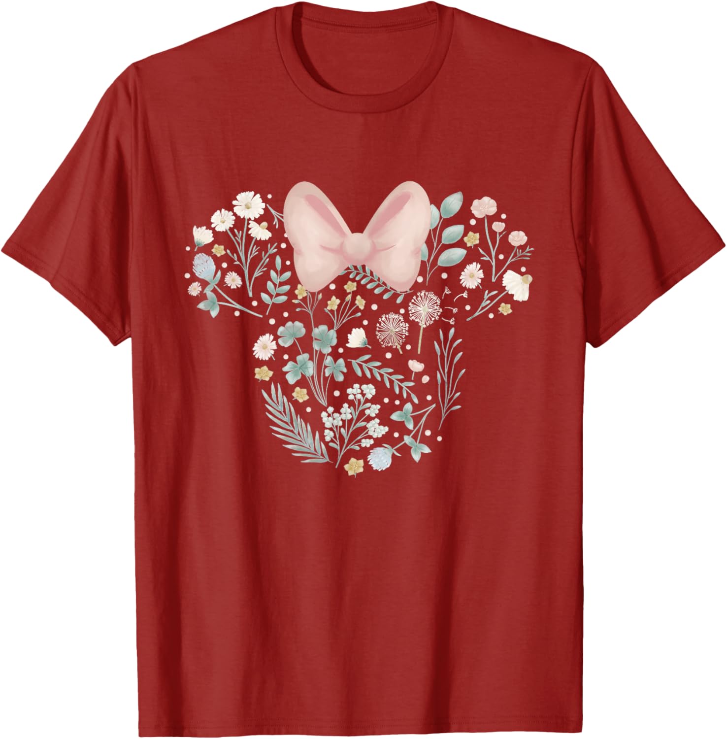 Disney Minnie Mouse Spring Flowers T-Shirt for Stylish Kids and Adults - 16