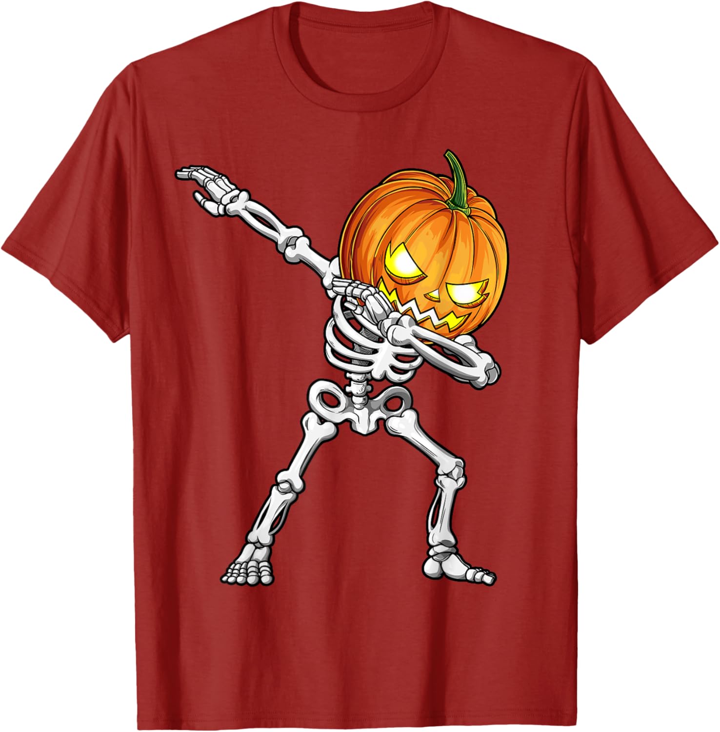 Halloween Boys Dabbing Skeleton Pumpkin Jack O Lantern T-Shirt - 6