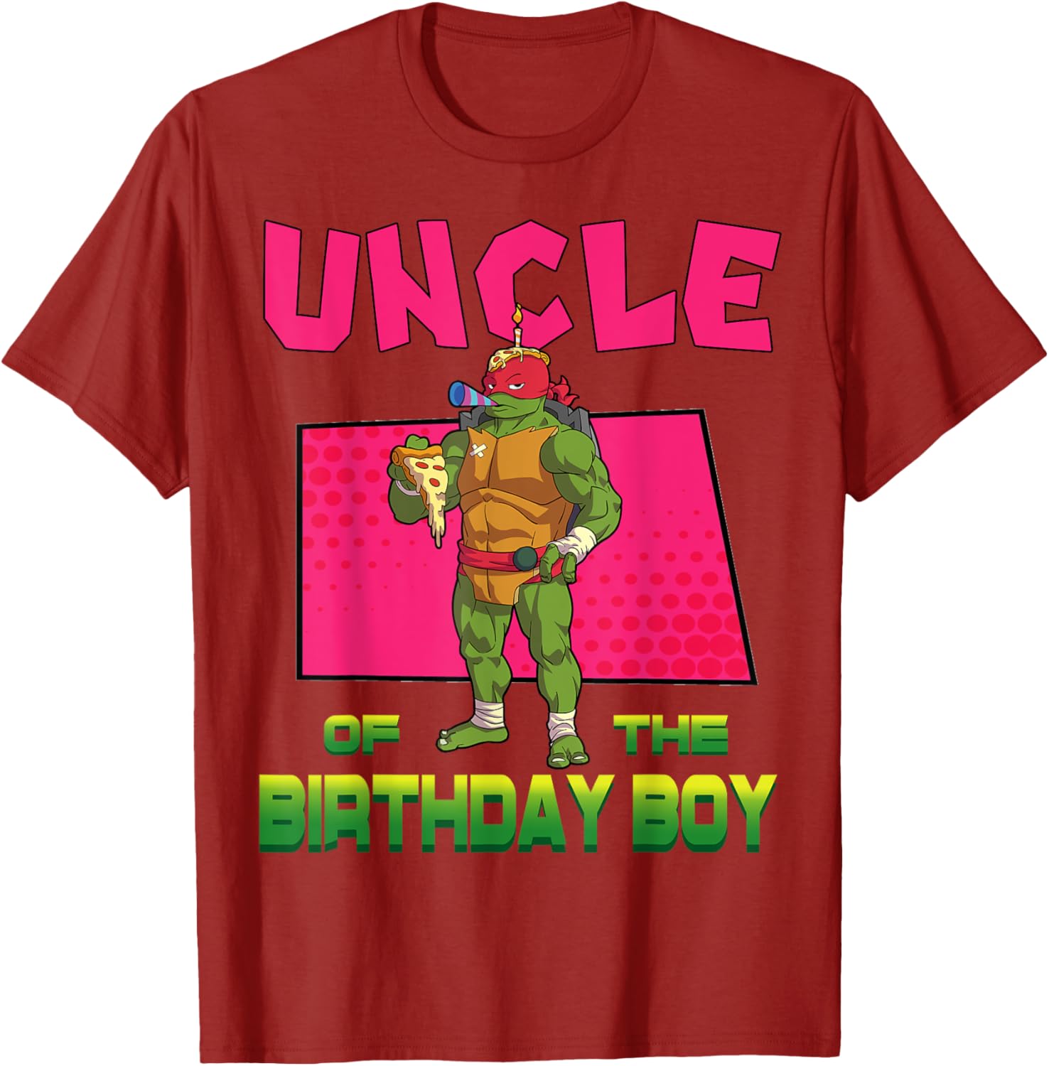 Raphael Pizza Theme Party T-Shirt for Birthday Boys by Mademark Ninja Turtles - 1