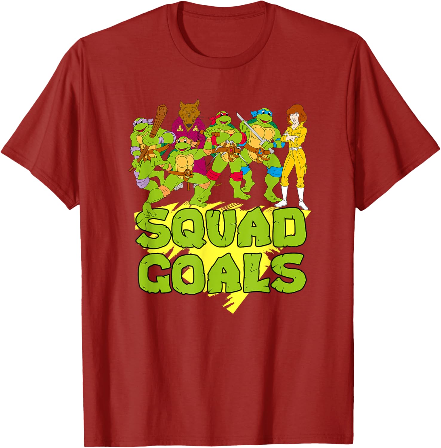 Mademark TMNT Squad Goals T-Shirt with Splinter and April for Fans - 5