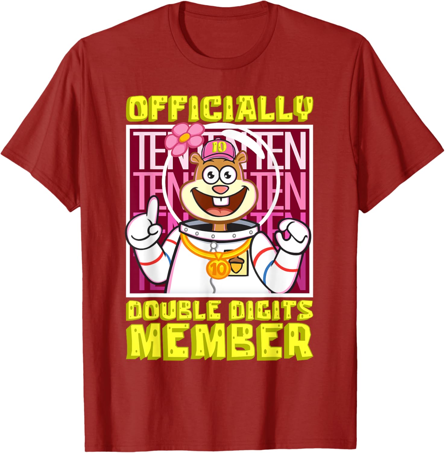 Sandy Officially Double Digits Girl 10th Birthday T-Shirt Fun Design - 5